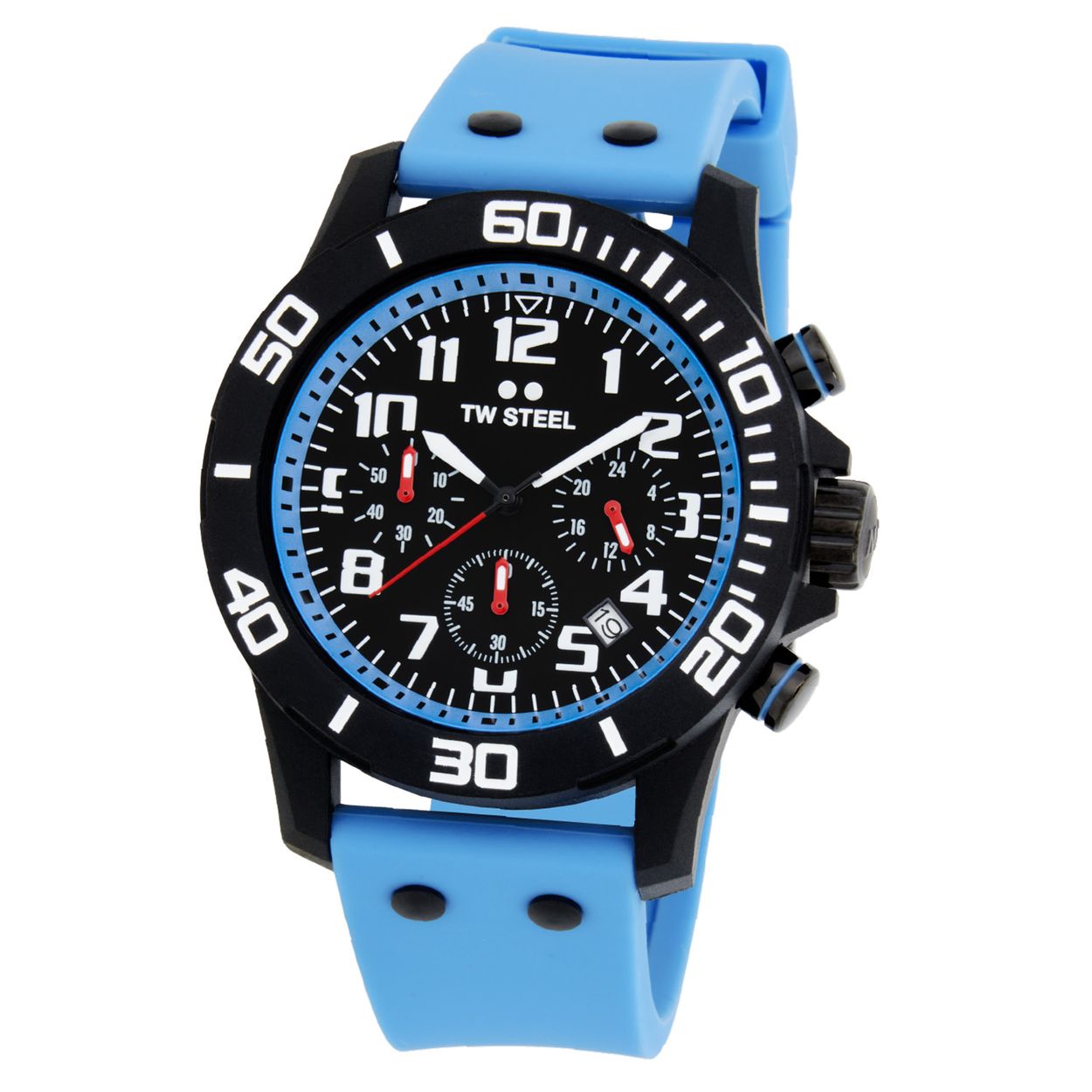 TW Steel TWCA4 Carbon Zwart Oranje 44mm
Deze TW steel uit de Carbon serie met nr TWCA4 is 44mm en heeft een gehard mineraalglas. De TWCA4 valt op door de donkere carbon kast. Carbon is gemaakt van koolstofvezels die zijn ingebed in thermohardende kunstof. Het herenhorloge heeft een bewerkte bezel met tachymeter en een grote schroefkroon. Op de zwarte wijzerplaat zit een chronograaf en datum. De wijzers en uurs-aanduiding zijn duidelijk zichtbaar door de witte opdruk. De blauwe accenten geven de sportieve uitstraling. Aan de kast zit een baby blauwe siliconenband met een gespsluiting. Het horloge heeft wereldwijde garantie van 2 jaar en is 10 ATM. Een sportief model.

Het Merk:
TW Steel is een Nederlands horlogemerk. Groot in visie en ongeëvenaard in stijl. Sinds onze oprichting in 2005 geven wij tijd een nieuwe dimensie. Met karakteristieke designs stappen wij af van de gebaande paden.
Ons bereik is wereldwijd, of het nu zakelijk, casual of sportief is, bij de horloge collectie van TW Steel gaat het om kwaliteit en precisie. Een horloge dat je persoonlijkheid onderstreept is altijd binnen handbereik. Vorm en functie gaan samen in onze horloges van Zwitserse top kwaliteit. De kunst om je te onderscheiden vergt zelfvertrouwen en lef.
TW Steel is niet zomaar een horloge, TW Steel is een statement.

Specificaties:
- Carbon horloge kast 44mm
- Zwarte wijzerplaat 
- Baby blauwe siliconenband
- Gehard mineraalglas
- Schroefkroon
- 10 ATM