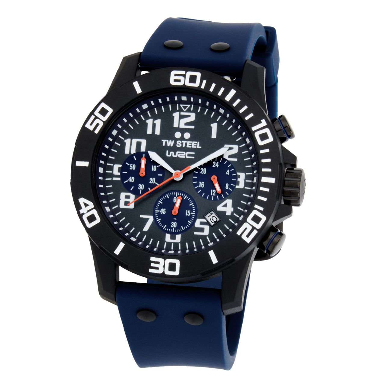 TW Steel TWCA5 Carbon Zwart Blauw WRC 44mm
Deze TW steel uit de Carbon serie met nr TWCA5 is 44mm en heeft een gehard mineraalglas. De TWC5 valt op door de donkere carbon kast. Carbon is gemaakt van koolstofvezels die zijn ingebed in thermohardende kunstof. Het herenhorloge heeft een bewerkte bezel met tachymeter en een grote schroefkroon. Op de zwarte wijzerplaat zit een chronograaf en datum en is het WRC logo afgedrukt. De wijzers en uurs-aanduiding zijn duidelijk zichtbaar door de witte opdruk. De blauwe accenten geven de sportieve uitstraling. Aan de kast zit een blauwe siliconenband met een gespsluiting. Het horloge heeft wereldwijde garantie van 2 jaar en is 10 ATM. Een sportief model.

Het Merk:
TW Steel is een Nederlands horlogemerk. Groot in visie en ongeëvenaard in stijl. Sinds onze oprichting in 2005 geven wij tijd een nieuwe dimensie. Met karakteristieke designs stappen wij af van de gebaande paden.
Ons bereik is wereldwijd, of het nu zakelijk, casual of sportief is, bij de horloge collectie van TW Steel gaat het om kwaliteit en precisie. Een horloge dat je persoonlijkheid onderstreept is altijd binnen handbereik. Vorm en functie gaan samen in onze horloges van Zwitserse top kwaliteit. De kunst om je te onderscheiden vergt zelfvertrouwen en lef.
TW Steel is niet zomaar een horloge, TW Steel is een statement.

Specificaties:
- Carbon horloge kast 44mm
- Zwarte wijzerplaat WCR
- Blauwe siliconenband
- Gehard mineraalglas
- Schroefkroon
- 10 ATM