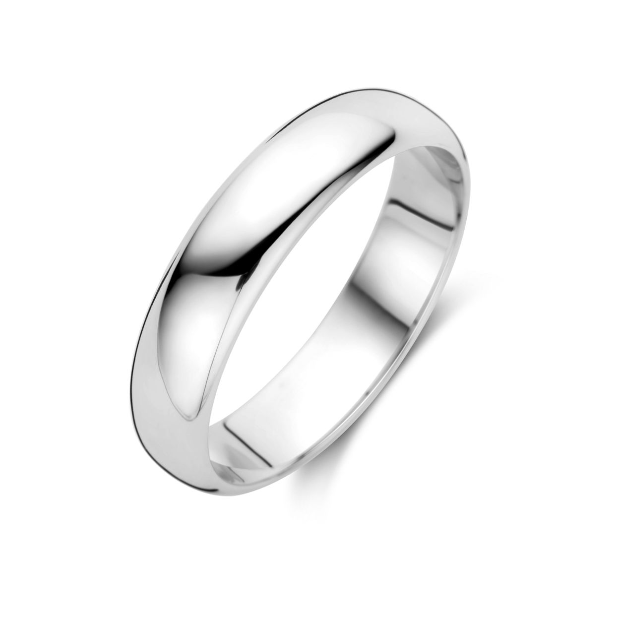 Gerhodineerd 925 zilveren ring met een breedte van 5mm.