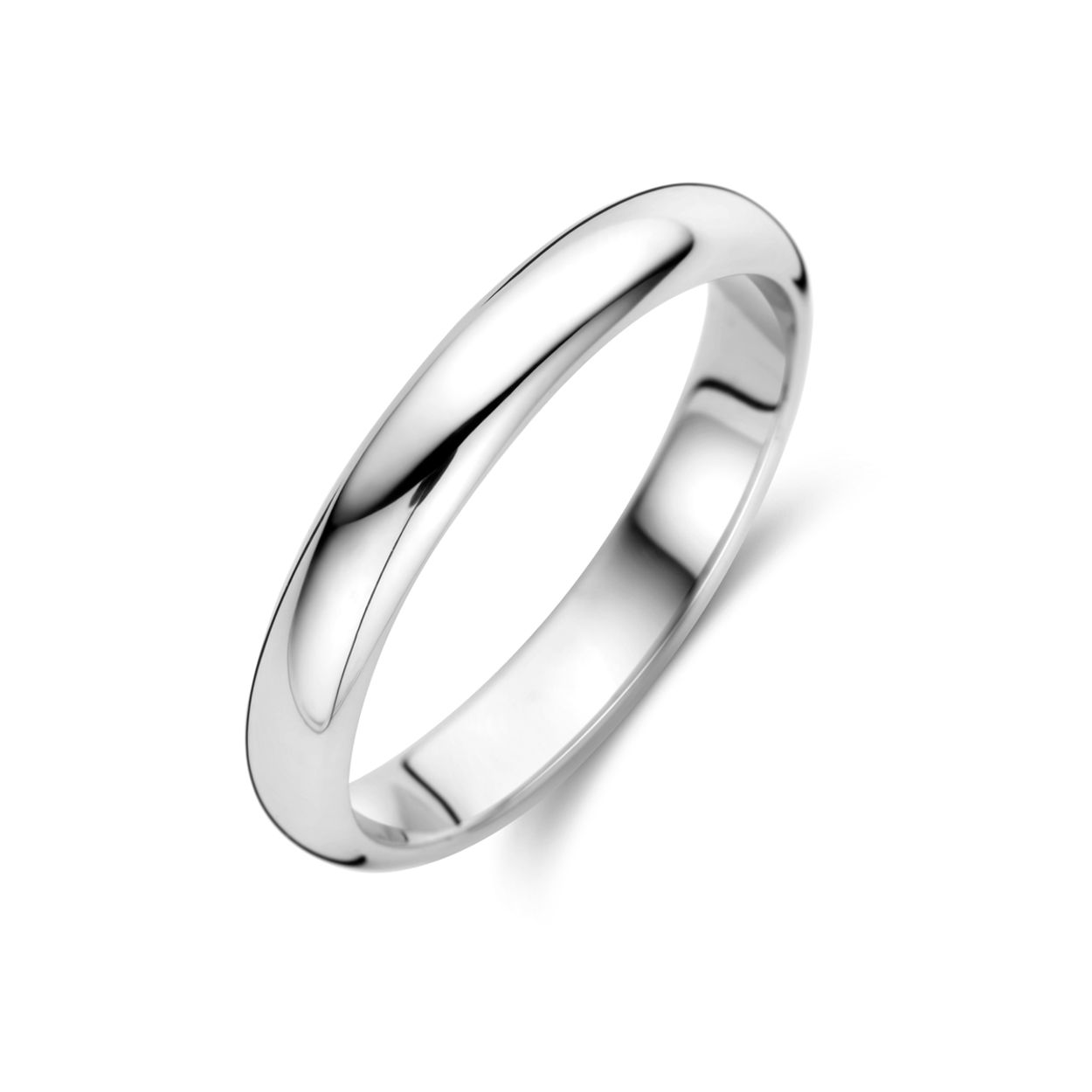 Gerhodineerd 925 zilveren ring met een breedte van 3mm.