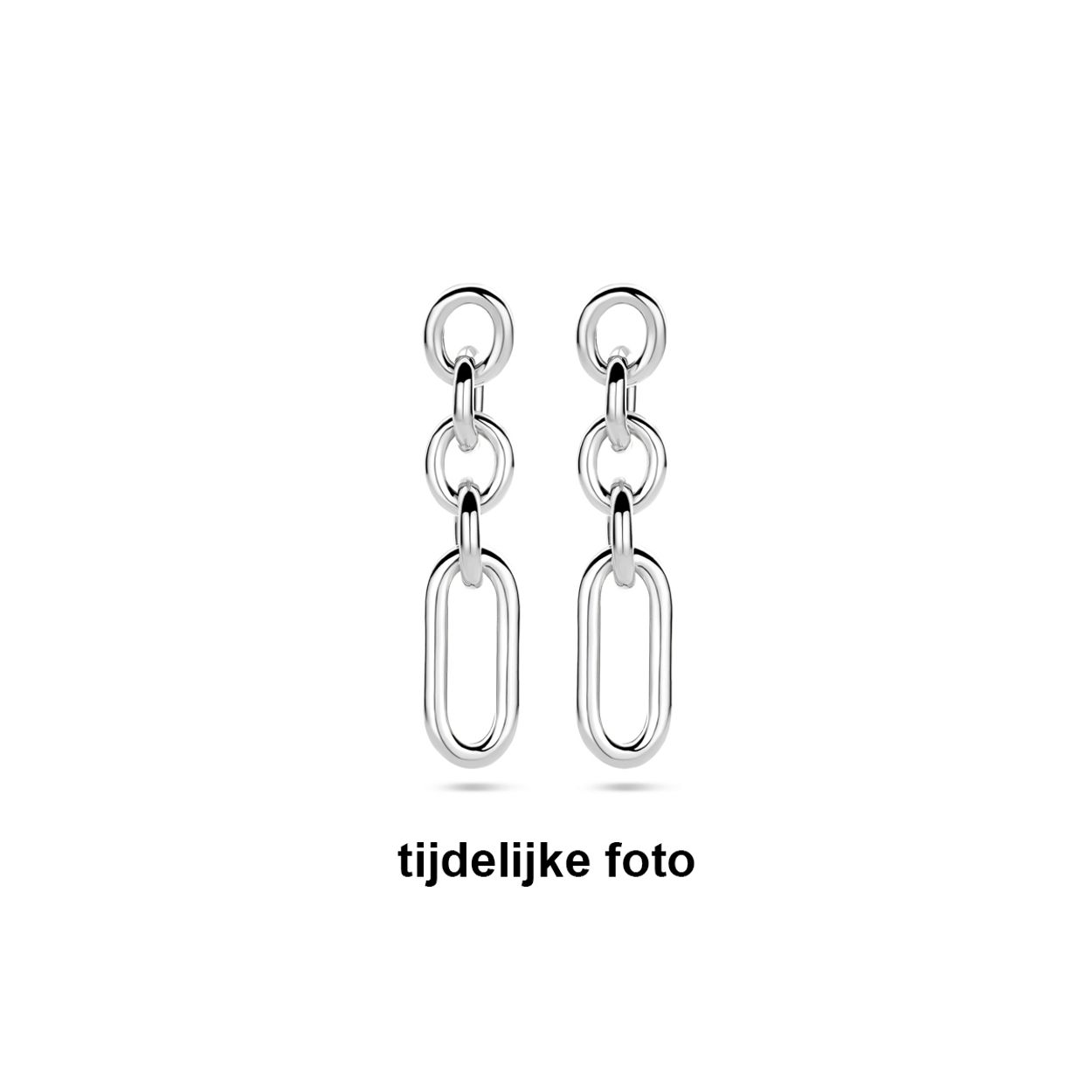 Gerhodineerd 925 zilveren oorhangers met een totale hoogte van 40mm.