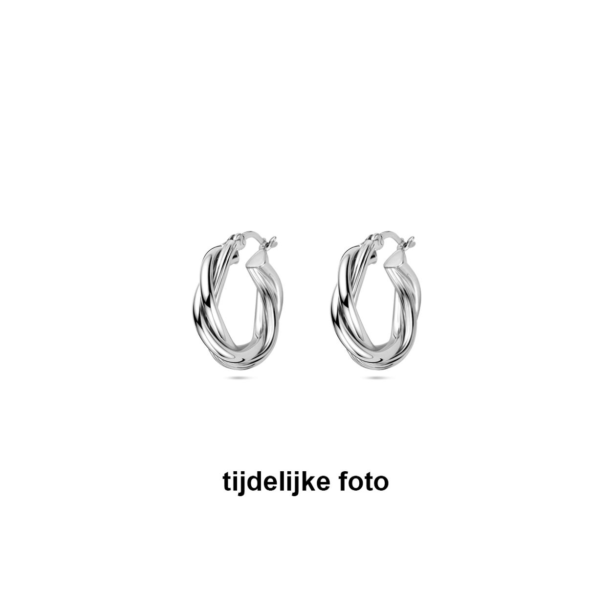 Gerhodineerd 925 zilveren oorringen met een afmeting van 21.5x4.5.