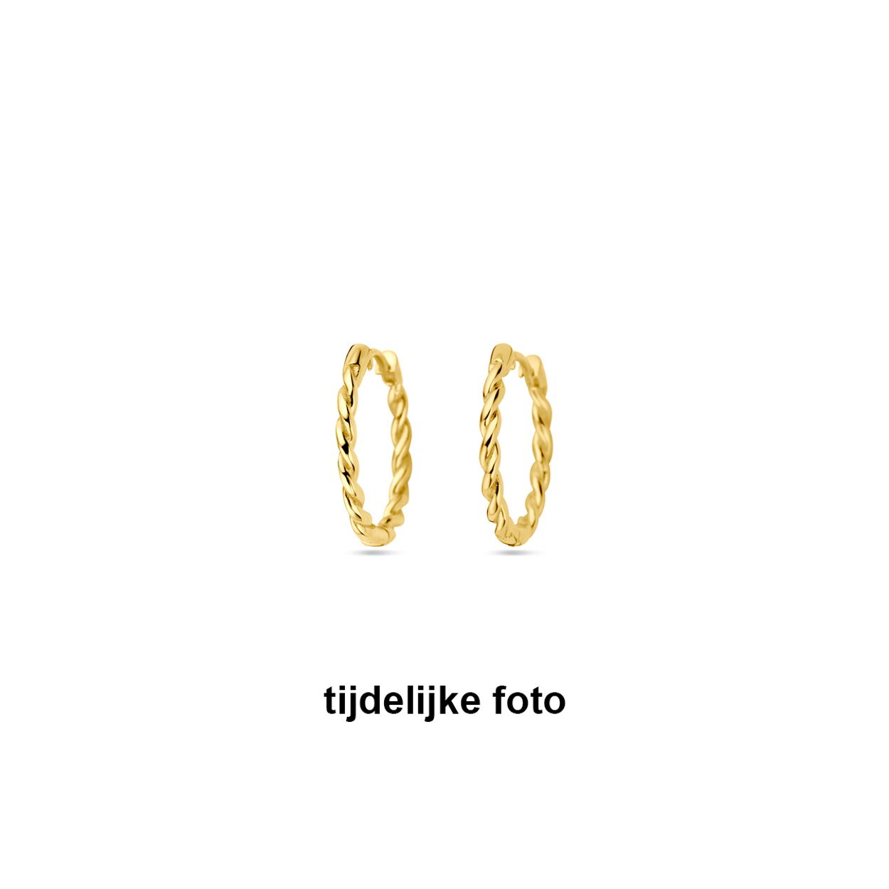 14k Geelgouden klapoorringen met een afmeting van 18x1.7mm.