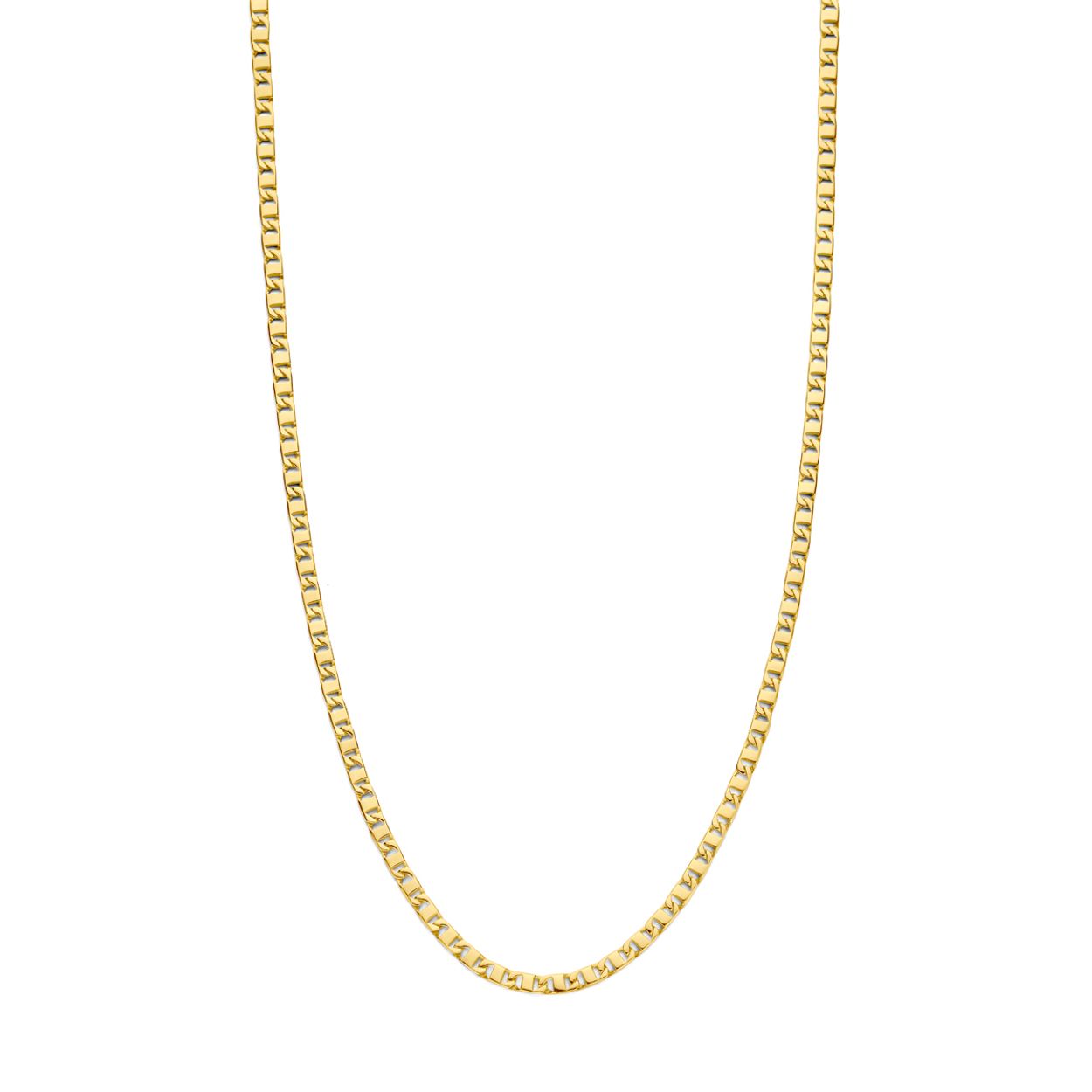 14k Geelgouden collier met een schakelbreedte van 3.5mm. Uitgevoerd met een karabijn sluiting.