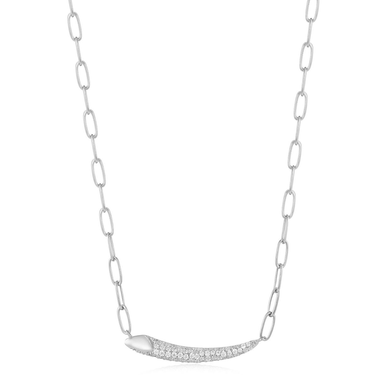 AH N051-01H Tough Love
Update je kettinglagen met een klassieke staafketting met sprankelende details. Deze glinsterende pavÃ©staaf van zirkonia is gemaakt van gerhodineerd sterlingzilver en is bevestigd aan een zilveren schakelketting met een verstelbare sluiting voor de perfecte pasvorm. Style de jouwe met de andere sieraden van Ania Haie. Voor elke vrouw de perfecte sierlijke en chique look. 

HET MERK
GeÃ¯nspireerd door de laatste fashion trends is Ania Haie het toonaangevende sieradenmerk voor hoogkwalitatieve maar ook betaalbare zilveren sieraden, zonder op de kwaliteit in te leveren. Iedere collectie is gebaseerd op de laatste catwalktrends, waardoor Ania Haie snel tot hÃ©t sieradenmerk voor stijlbewuste consumenten is verkozen. Elk sieraad wordt ontworpen om te combineren met andere sieraden waardoor je je eigen look kunt creÃ«ren. Maar ook zijn Ania Haie sieraden opvallend genoeg om op zichzelf te dragen. 

SPECIFICATIES
- Silver PavÃ© Bar Chain Necklace
- Collier
- 925 zilver gerhodineerd
- Zirkonia
- Lengte 45cm
- AH N051-01H