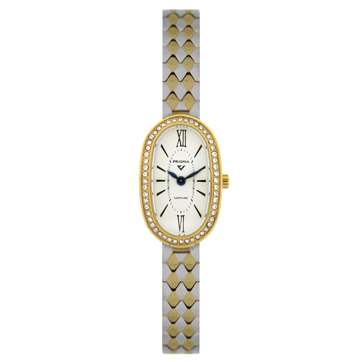 Prisma horloge P2392 dames bicolor edelstaal vintage
