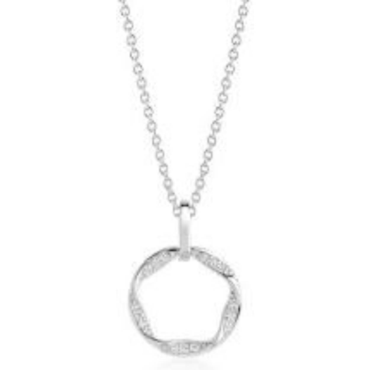 Deze hanger is van het merk Sif Jakobs. De kleur van het sieraad is zilver.