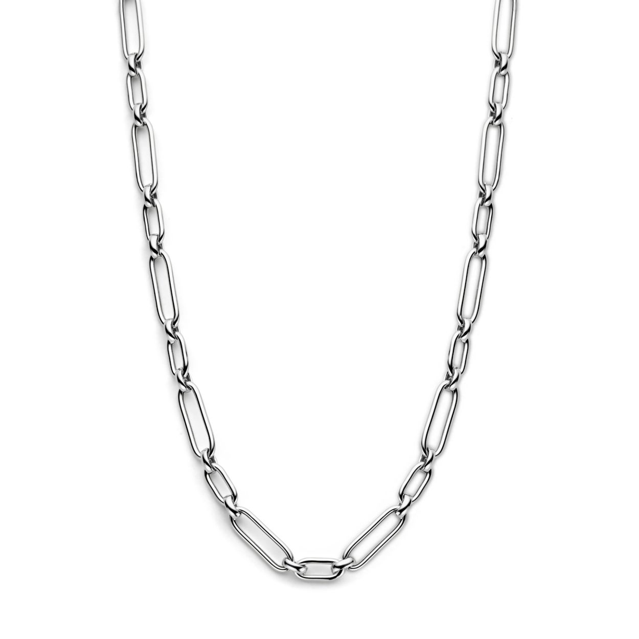 Gerhodineerd 925 zilveren collier met een schakelbreedte van 6mm. Het collier heeft een draaglengte van 42cm met 3cm extensie. Uitgevoerd met karabijnsluiting.