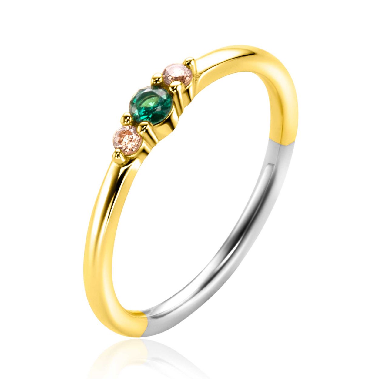Dit is een ring van het merk Zinzi. De ring is groen van kleur en gemaakt van zilver. 