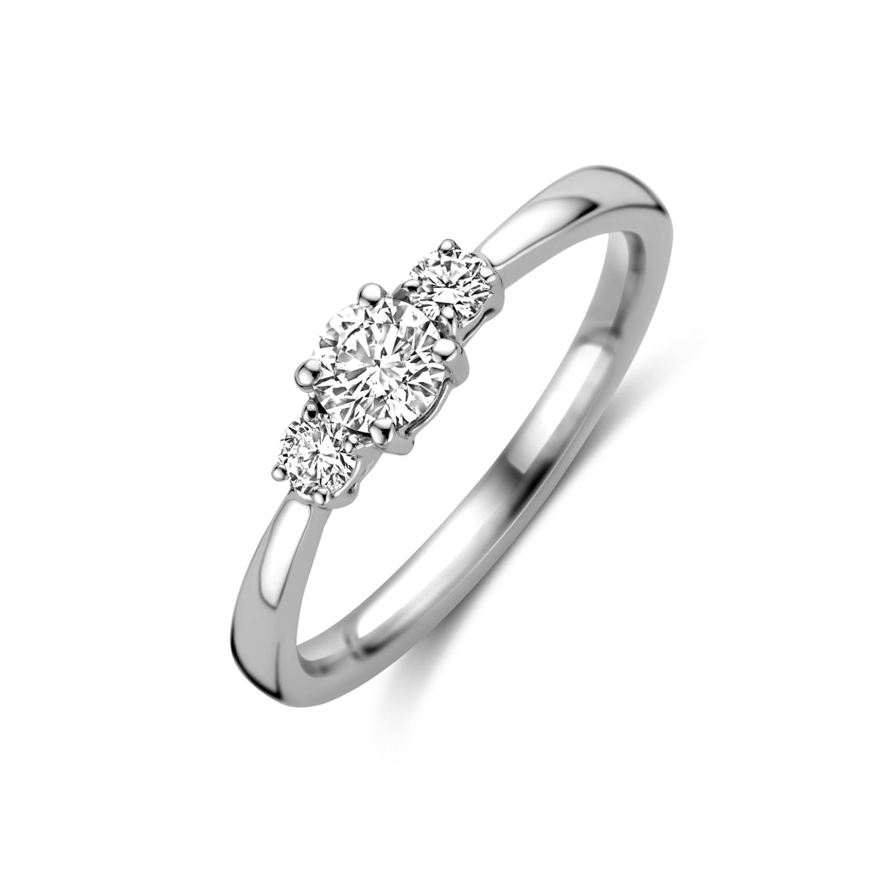 Ring lab grown diamant 0.46ct h si