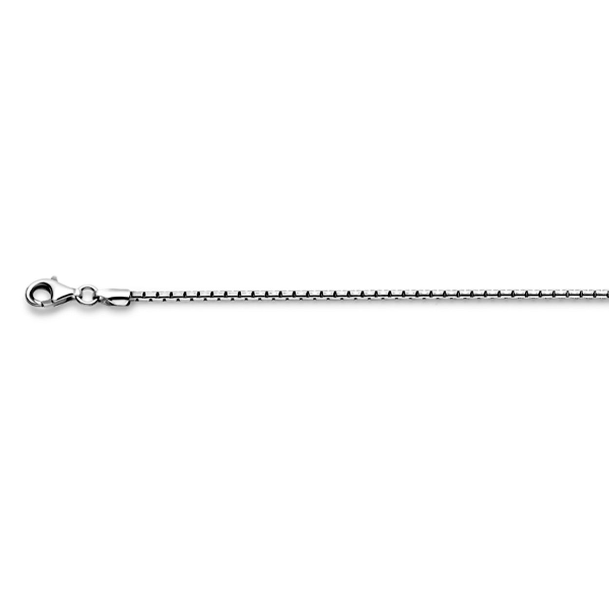Geoxideerd 925 zilveren venetiaans lengteartikel met een schakelbreedte van 1.6mm.&nbsp;
