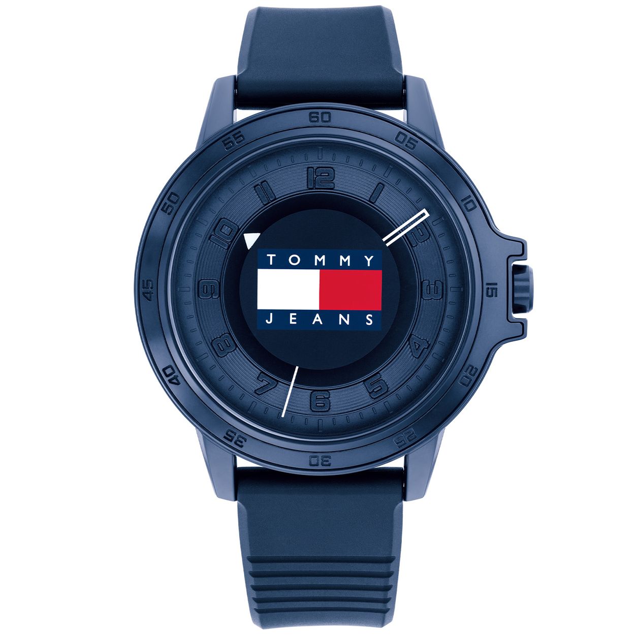 Tommy Hilfiger TH1792034 Horloge Blauw siliconen band 44mm
Dit zeer unieke horloge van Tommy Hilfiger met artikelnr: TH1792043 is een sportief horloge die je zeker aan je collectie kunt toevoegen. Het kunststof horloge heeft een ronde blauwe kast met een blauwe wijzerplaat met een Tommy logo afbeelding erop. Aan het horloge zit een blauwe siliconen band. Het horloge heeft een gespsluiting, een mineraalglas, een doorsnee van 44mm en is 3ATM.  

Het merk:
Sinds de lancering van het merk in 1985 is Tommy Hilfiger wereldwijd bekend geworden als pionier van de klassieke Amerikaanse coole stijl. GeÃ¯nspireerd door de iconische popcultuur en het Amerikaanse erfgoed. De dames en herencollectie van dit seizoen bestaan uit minimalistische silhouetten en rustieke lederen details. De herenhorlogecollectie biedt iconische uurwerken met roestvrijstalen, lederen en siliconen banden.

Specificaties:
- Mineraalglas
- Ronde kast 44mm
- Blauwe horlogekast
- Blauwe wijzerplaat
- Blauwe siliconen band 
- 3ATM
