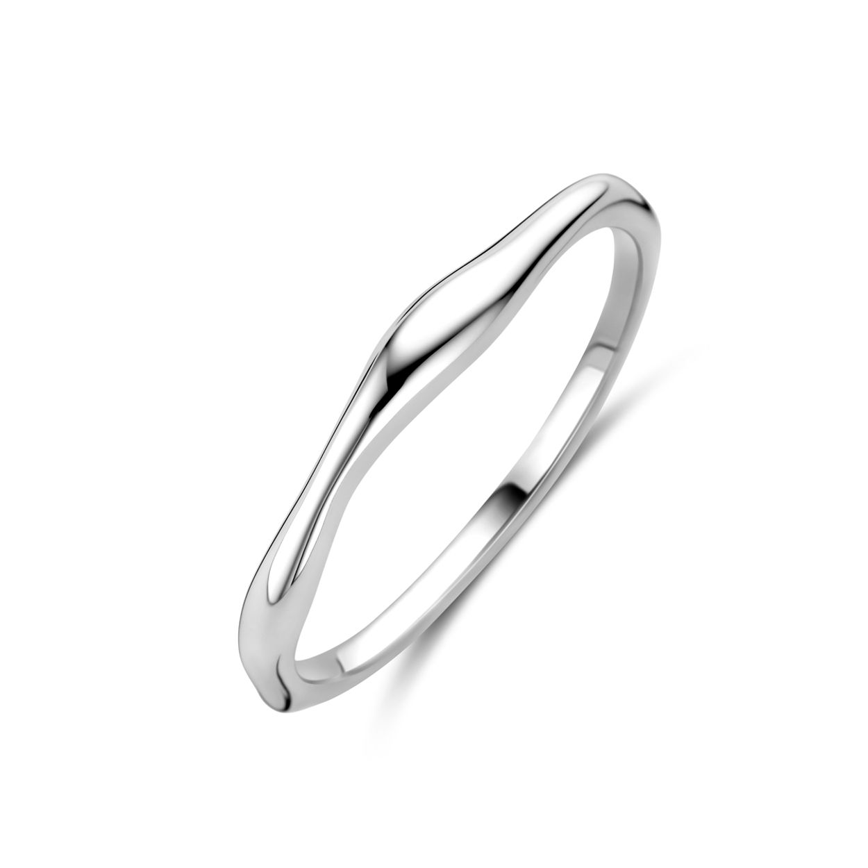Gerhodineerd 925 zilveren ring met een breedte van 2.5mm.