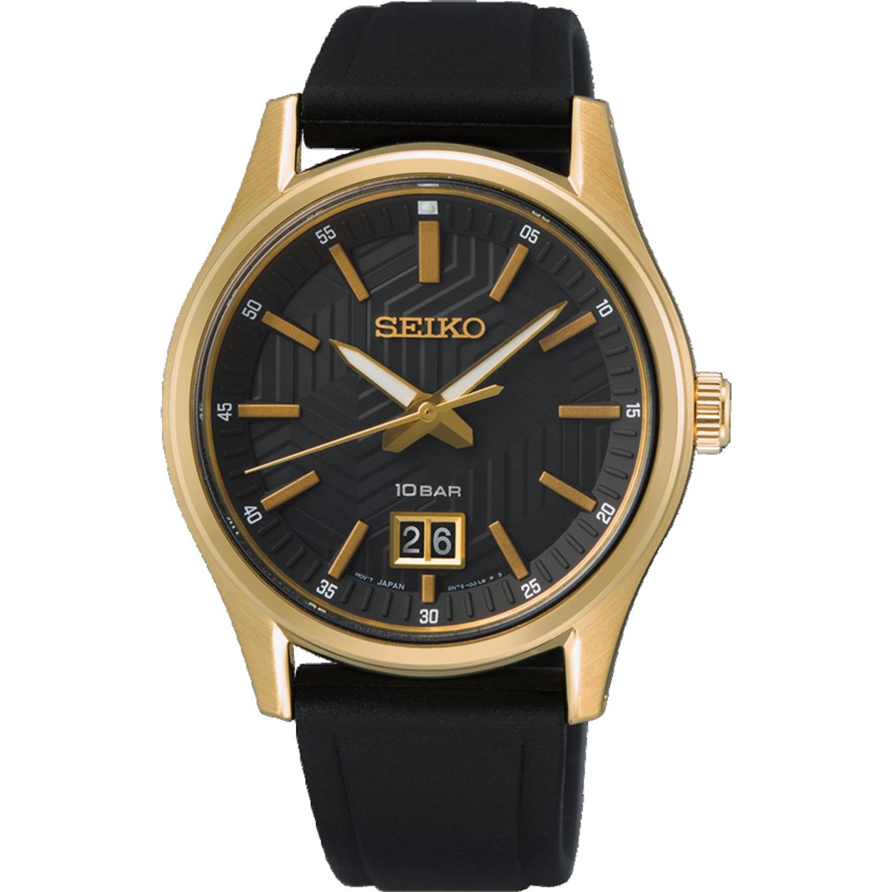 Dit is een herenhorloge van het merk Seiko. Het is een analoog horloge gemaakt van staal. De diameter van de kast is 39.5 mm en de kast is 9.78 mm dik.