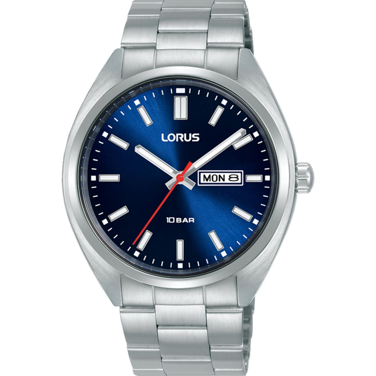 Dit is een herenhorloge van het merk Lorus. Het is een analoog horloge gemaakt van staal. De diameter van de kast is 41 mm en de kast is 11 mm dik.
De verdere specificaties van het horloge zijn als volgt:
Kastvorm: rond
Kastkleur: zilverkleurig
Kastmateriaal: staal
Bandbreedte: 20 mm
Bandlengte: 256 mm
Sluiting: vouwsluiting met drukker
Wijzerplaatkleur: blauw
Glassoort: hardlex mineraal glas
Waterdichtheid: 10 ATM
Techniek: quartz