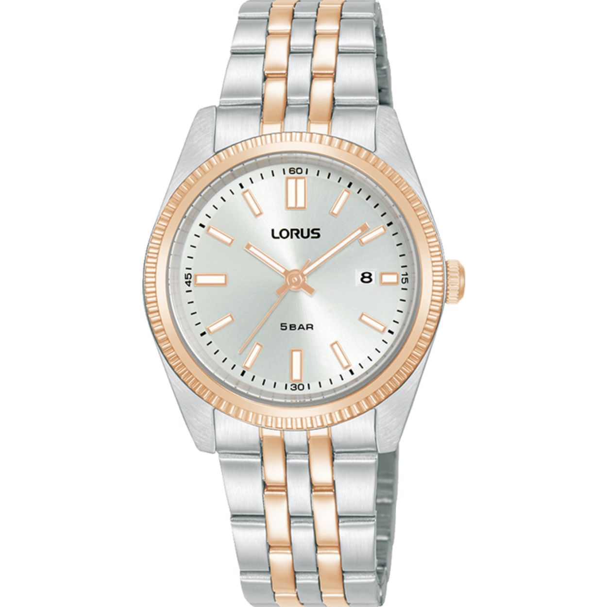 Dit is een dameshorloge van het merk Lorus. Het is een analoog horloge gemaakt van staal. De diameter van de kast is 30 mm en de kast is 10 mm dik.
De verdere specificaties van het horloge zijn als volgt:
Kastvorm: rond
Kastkleur: tweekleurig
Kastmateriaal: staal
Bandbreedte: 14 mm
Bandlengte: 215 mm
Sluiting: vouwsluiting met drukker
Wijzerplaatkleur: grijs
Glassoort: hardlex mineraal glas
Waterdichtheid: 5 ATM
Techniek: quartz