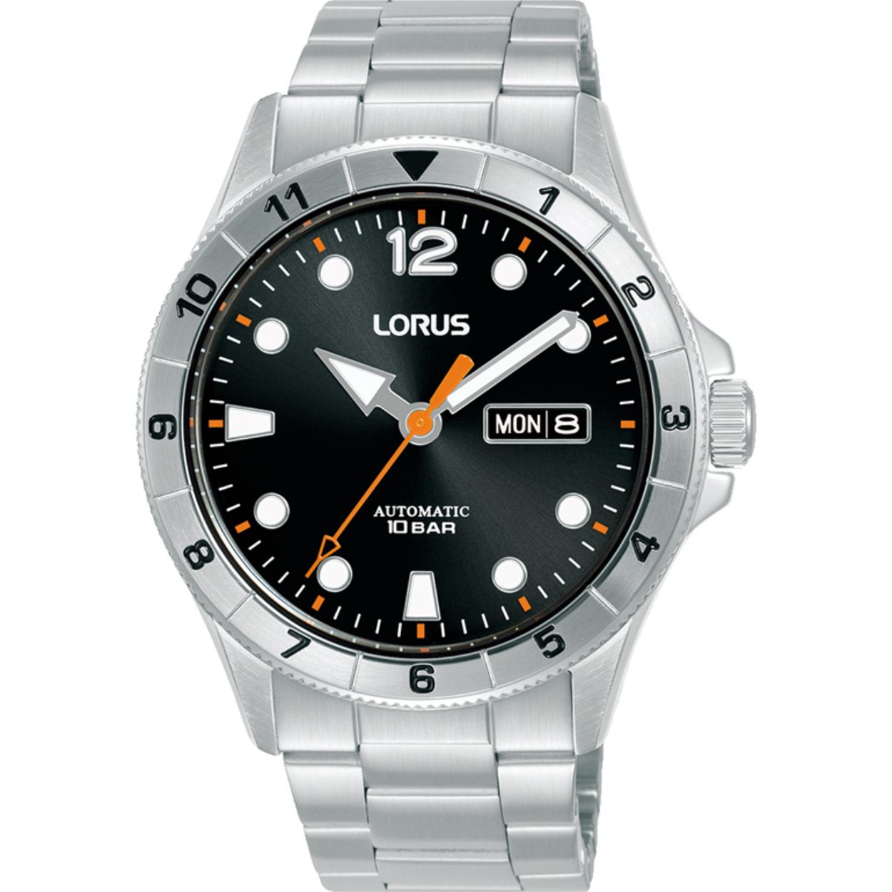 Dit is een herenhorloge van het merk Lorus. Het is een analoog horloge gemaakt van staal. De diameter van de kast is 42 mm en de kast is 13 mm dik.
De verdere specificaties van het horloge zijn als volgt:
Kastvorm: rond
Kastkleur: zilverkleurig
Kastmateriaal: staal
Bandbreedte: 20 mm
Bandlengte: 267 mm
Sluiting: vouwsluiting met drukker
Wijzerplaatkleur: zwart
Glassoort: hardlex mineraal glas
Waterdichtheid: 10 ATM
Techniek: automaat