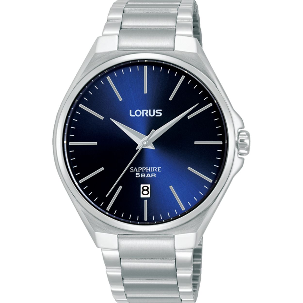 Dit is een herenhorloge van het merk Lorus. Het is een analoog horloge gemaakt van staal. De diameter van de kast is 40 mm en de kast is 8 mm dik.
De verdere specificaties van het horloge zijn als volgt:
Kastvorm: rond
Kastkleur: zilverkleurig
Kastmateriaal: staal
Bandbreedte: 18 mm
Bandlengte: 255 mm
Sluiting: vouwsluiting met drukker
Wijzerplaatkleur: blauw
Glassoort: saffier glas
Waterdichtheid: 5 ATM
Techniek: quartz