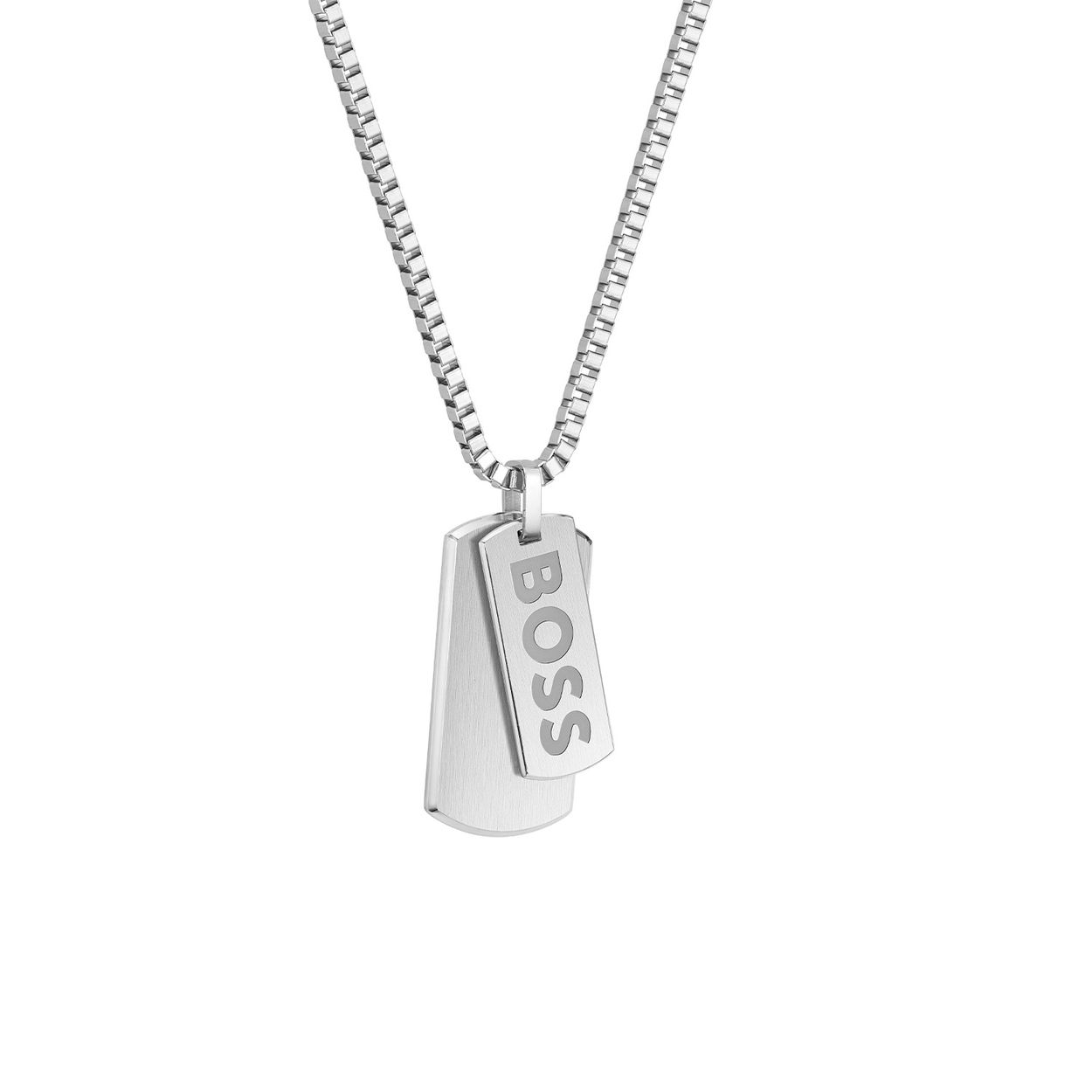 BOSS JEWELS HBJ1580575 DEVON Mannen Ketting 61cm
Deze ketting van BOSS uit de DEVON serie met artikelnr. HBJ1580575 is een stoer sieraad voor de echte BOSS klant. De stalen zilverkleurige schakelketting heeft een venetiaanse schakel en een karabijnsluiting. Aan de ketting hangt een hanger met 2 stalen platen. De grote is bewerkt aan de achterkant en op de kleinere staat het BOSS logo gegraveerd. De venetiaanse ketting heeft een lengte van 61cm en is goed te combineren met andere sieraden van BOSS. 

Het merk:
HUGO BOSS is afgestemd op levensstijlen waar het gaat om kwaliteit en precisie. Het wereldwijde fashionlabel is verdeeld in twee merken: BOSS en HUGO. Het merk BOSS biedt geavanceerde, moderne horloges gericht op kwaliteit en design om een onberispelijke look te creëren – of het nu zakelijk, casual of sportief is. Ontdek de nieuwe horlogecollectie die bewijst dat details echt het verschil maken.

Specificaties:
- Artikelnr: HBJ1580575
- Schakelketting
- Materiaal: Staal
- Lengte: 61cm