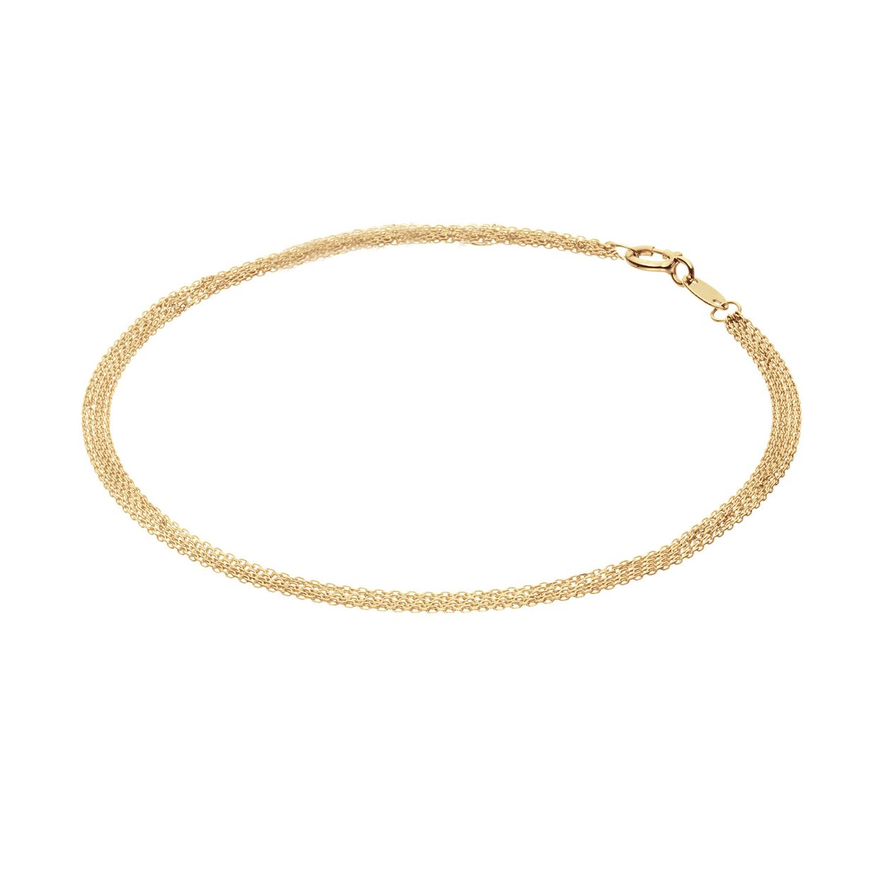 De 14 karaat gouden Waterfall armband van Jackie is een echte eye-catcher! De armband bestaat uit vijf banden en geeft extra volume aan je armcandy. Combineer met de bijpassende Waterfall ketting en ga voor de ultieme Jackie look. Tropical Paradise Dat Jackie van reizen houdt is geen geheim. Voor haar 14 karaat gouden sieradencollectie heeft zij zich deze keer laten inspireren door de tropen. Haar Tropical Paradise collectie biedt een mix van elegantie en avontuur. Voel de zon schijnen waar je ook bent! Weelderige jungles, azuurblauwe oceanen en de schittering van de zon op witte zandstranden: de ontwerpen met edelstenen zijn een weerspiegeling van Jackie’s mooiste herinneringen. Of het een dag op kantoor is of een avondje uit, deze sieraden voegen een vleugje exotische allure toe aan elke gelegenheid. Het merk Jackie is hét 14 karaat gouden on trend sieradenmerk. De collecties zijn geïnspireerd op de reizen die ik maak, van stedentrips tot exotische oorden. Elk gouden sieraad is helemaal van nu, handgemaakt door Europese goudsmeden en vervaardigd van overwegend gerecycled goud met echte edelstenen en zoetwaterparels. Elke collectie is dan ook met veel liefde en passie samengesteld. Mijn Jackie sieraden zijn de perfecte finishing touch voor iedere outfit! Specificaties - Armband - Materiaal: 14 Karaat - Geelgoud - 585 - Waterfall - Lengte 18cm