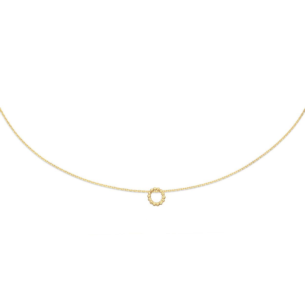 De 14 karaat gouden Bubbly Circle ketting van Jackie swingt met al je lichaamsbewegingen mee. Hierdoor hangt de ketting altijd recht in het midden. Combineer met twee andere Jackie kettingen en ga voor de perfecte layer!

Tropical Paradise
Dat Jackie van reizen houdt is geen geheim. Voor haar 14 karaat gouden sieradencollectie heeft zij zich deze keer laten inspireren door de tropen.
Haar Tropical Paradise collectie biedt een mix van elegantie en avontuur. Voel de zon schijnen waar je ook bent!

Weelderige jungles, azuurblauwe oceanen en de schittering van de zon op witte zandstranden: de ontwerpen met edelstenen zijn een weerspiegeling van Jackie’s mooiste herinneringen. Of het een dag op kantoor is of een avondje uit, deze sieraden voegen een vleugje exotische allure toe aan elke gelegenheid.

Het merk
Jackie is hét 14 karaat gouden on trend sieradenmerk. De collecties zijn geïnspireerd op de reizen die ik maak, van stedentrips tot exotische oorden. Elk gouden sieraad is helemaal van nu, handgemaakt door Europese goudsmeden en vervaardigd van overwegend gerecycled goud met echte edelstenen en zoetwaterparels. Elke collectie is dan ook met veel liefde en passie samengesteld. Mijn Jackie sieraden zijn de perfecte finishing touch voor iedere outfit!

Specificaties
- Ketting
- Materiaal: 14 Karaat - Geelgoud - 585
- Bubbly Cirkel
- Verstelbare lengte 40/42,5/45cm