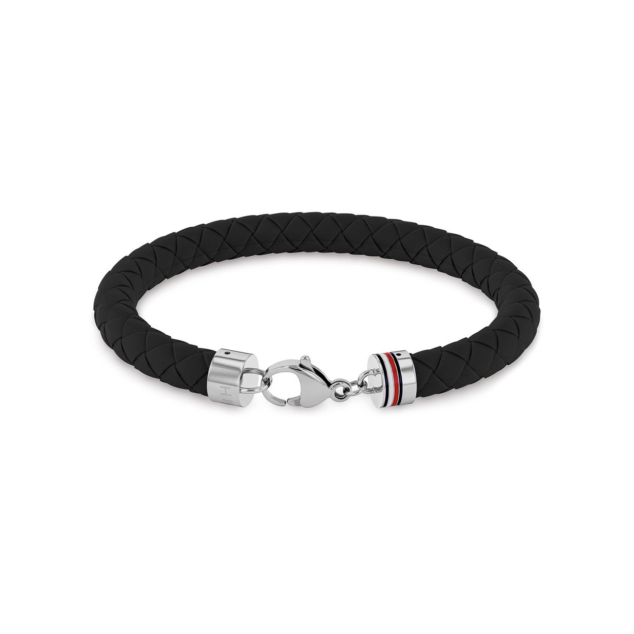 Tommy Hilfiger Jewels TJ2780553 Armband Heren Siliconen Zwart
Deze armband van Tommy Hilfiger uit de jewelry serie met nr: TJ2780553 heeft een frisse uitstraling. De zwarte gevlochten ronde armband is gemaakt van siliconen en heeft een karabijnsluiting. Op de herenarmband is het Tommy logo in kleur afgebeeld. De lengte van deze armband is 19cm. Ook leuk te combineren met andere sieraden van Tommy Hilfiger.

Het merk:
Tommy Hilfiger is wereldwijd Ã©Ã©n van de grootste designer lifestyle merken en is internationaal bekend om haar classic American cool stijl. De sieraden zijn voor dames en heren met een eigen stijl, die niet bang zijn om dit aan de wereld te laten zien.

Specificaties:
- Siliconen armband
- Zwart gevlochten
- Totale lengte 19cm
- Heren sieraad
