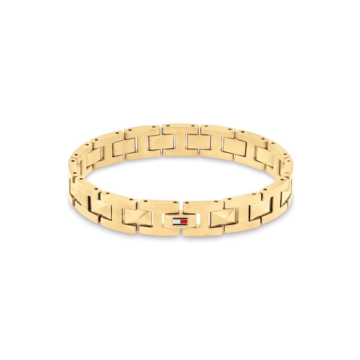 Tommy Hilfiger Jewels TJ2780567 Armband Heren Staal 
Deze armband van Tommy Hilfiger uit de jewelry serie met nr: TJ2780567 heeft een stoere uitstraling. De strakke stalen goudkleurige heren armband heeft vierkante schakels met hoekige kernen. De klapsluiting is in dezelfde vorm waardoor hij mooi in de armband overloopt en niet opvalt. Op de armband is het Tommy logo in kleur goed zichtbaar. De lengte van deze armband is 19cm. Ook leuk te combineren met andere sieraden van Tommy Hilfiger.

Het merk:
Tommy Hilfiger is wereldwijd één van de grootste designer lifestyle merken en is internationaal bekend om haar classic American cool stijl. De sieraden zijn voor dames en heren met een eigen stijl, die niet bang zijn om dit aan de wereld te laten zien.

Specificaties:
- Stalen armband
- Goudkleurige vierkante schakels
- Totale lengte 19cm
- Heren sieraad