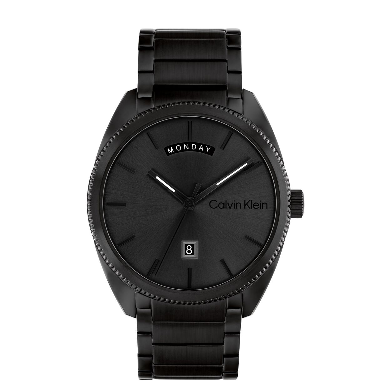 Calvin Klein CK25200448 Heren Staal Horloge 42mm 
Dit Calvin Klein herenhorloge met nr CK25200448 is een chique ontwerp. De stijlvolle ronde zwarte stalen kast heeft een bewerkte bezel met een zwarte wijzerplaat met dag en datumsaanduiding. Aan het horloge zit een stalen zwart schakelband met vouwluiting. Het horloge heeft een mineraalglas, een doorsnee van 42mm en is 3ATM.

OVER CALVIN KLEIN
Calvin Klein is een wereldwijd lifestylemerk dat gewaagde, vooruitstrevende idealen en een verleidelijke, vaak minimalistische, esthetiek nastreeft. Calvin Klein werd groot in de jaren 70 door haar mode- en merkjeans collecties. In de jaren 80 lanceerde Calvin Klein haar spraakmakende ondergoed dat uitdrukkelijk van logo ’s voorzien was. Vanwege het grote succes is het merk ook succesvol uitgerold in Accessoires, Parfums, Home, Brillen, Golf, Horloges en Sieraden.
Sinds de oprichting in 1968 door Calvin Klein, heeft het merk haar reputatie opgebouwd als leider in de Amerikaanse mode, dankzij een cleane esthetiek en innovatieve ontwerpen. Calvin Klein wil haar publiek verleiden en inspireren door middel van provocerende beelden en opvallende ontwerpen die prikkelen. 

SPECIFICATIES:
- Mineraalglas
- Stalen zwarte kast
- Zwarte wijzerplaat 
- Stalen schakelband
- Ronde kastvorm, Ø 42mm
- 3ATM