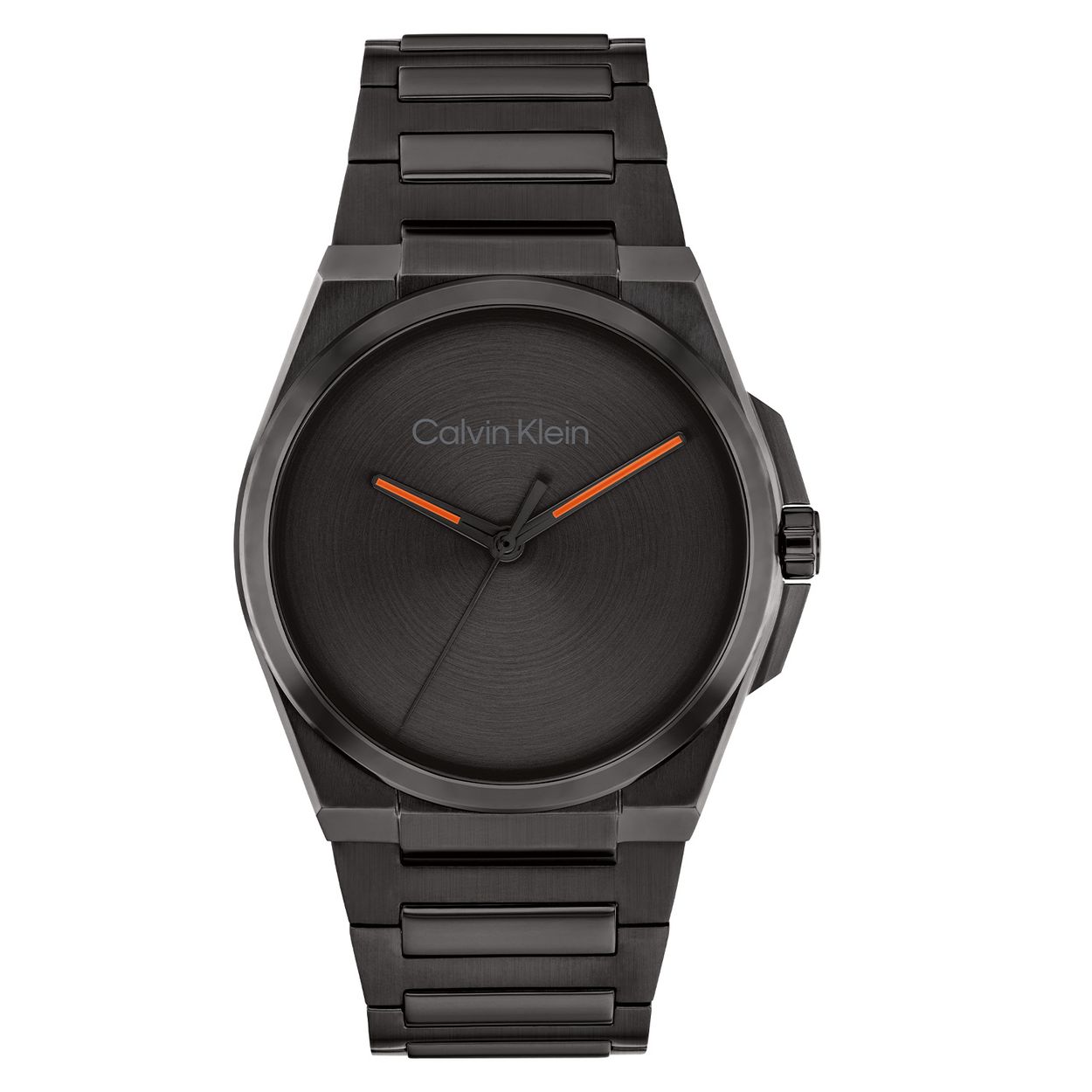 Calvin Klein CK25200455 Heren Staal Horloge 41mm 
Dit Calvin Klein herenhorloge met nr CK25200455 is een gestyled ontwerp. De mooi gevormde stalen zwarte kast heeft een gladde bezel en een zwarte sunray wijzerplaat met fijne wijzers als uursaanduiding met rode accenten. Aan het horloge zit een fijne zwarte stalen schakel band met vouwluiting. Het horloge heeft een mineraalglas, een doorsnee van 41mm en is 3ATM.

OVER CALVIN KLEIN
Calvin Klein is een wereldwijd lifestylemerk dat gewaagde, vooruitstrevende idealen en een verleidelijke, vaak minimalistische, esthetiek nastreeft. Calvin Klein werd groot in de jaren 70 door haar mode- en merkjeans collecties. In de jaren 80 lanceerde Calvin Klein haar spraakmakende ondergoed dat uitdrukkelijk van logo ’s voorzien was. Vanwege het grote succes is het merk ook succesvol uitgerold in Accessoires, Parfums, Home, Brillen, Golf, Horloges en Sieraden.
Sinds de oprichting in 1968 door Calvin Klein, heeft het merk haar reputatie opgebouwd als leider in de Amerikaanse mode, dankzij een cleane esthetiek en innovatieve ontwerpen. Calvin Klein wil haar publiek verleiden en inspireren door middel van provocerende beelden en opvallende ontwerpen die prikkelen. 

SPECIFICATIES:
- Mineraalglas
- Stalen kast
- Zwarte wijzerplaat 
- Stalen band
- Ronde kastvorm, Ø 41mm
- 3ATM