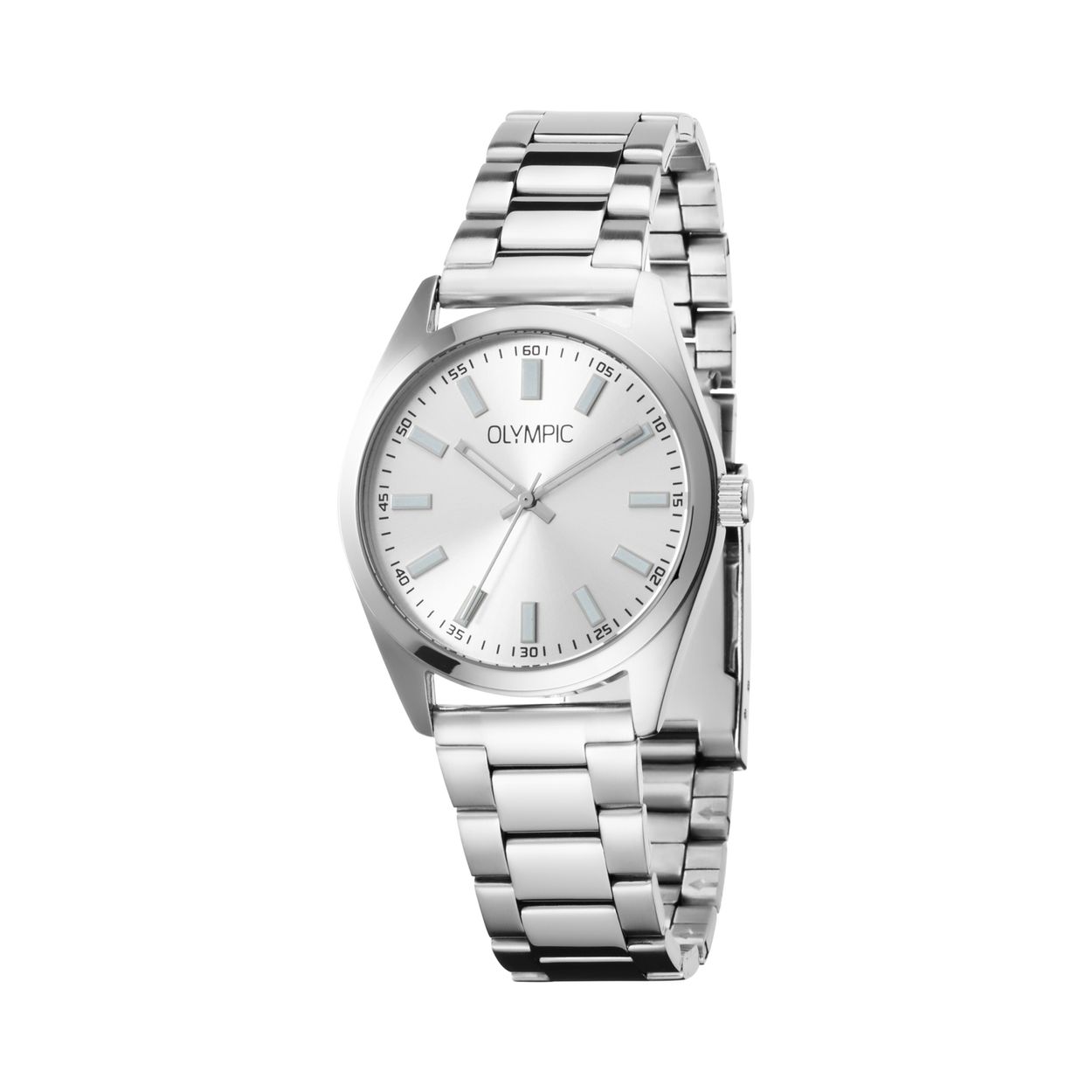 Olympic OL89HSS081 Marcel Horloge Staal 38mm 
Dit unieke Olympic horloge met artikelnummer: OL89HSS081 is een herenhorloge met een classic sportieve uitstraling. Het horloge heeft een ronde stalen kast met een zilverkleurige wijzerplaat met streepjes en opengewerkte wijzers. Aan de kast zit een zilverkleurige stalen mat glanzende schakelband met vouwsluiting. Het horloge heeft een mineraalglas, een doorsnee van 38mm en is 5ATM.

Het merk:
Een mooi horloge hoeft niet duur te zijn! Het Nederlandse horlogemerk Olympic levert stoere chronografen, slimline series, digitale uurwerken en elegante dameshorloges. De prijs-kwaliteitverhouding staat bij Olympic hoog in het vaandel met prijzen die uiteenlopen van € 34,95 tot en met € 159,00.

100% Nederlands ontwerp, waterdicht en standaard 3 jaar fabrieksgarantie.

Specificaties:
- Ronde kast Ø 38mm
- Stalen horlogekast
- Zilverkleurige wijzerplaat
- Stalen schakelband
- 5ATM 
- Standaard 3 jaar fabrieksgarantie
- Mineraalglas
