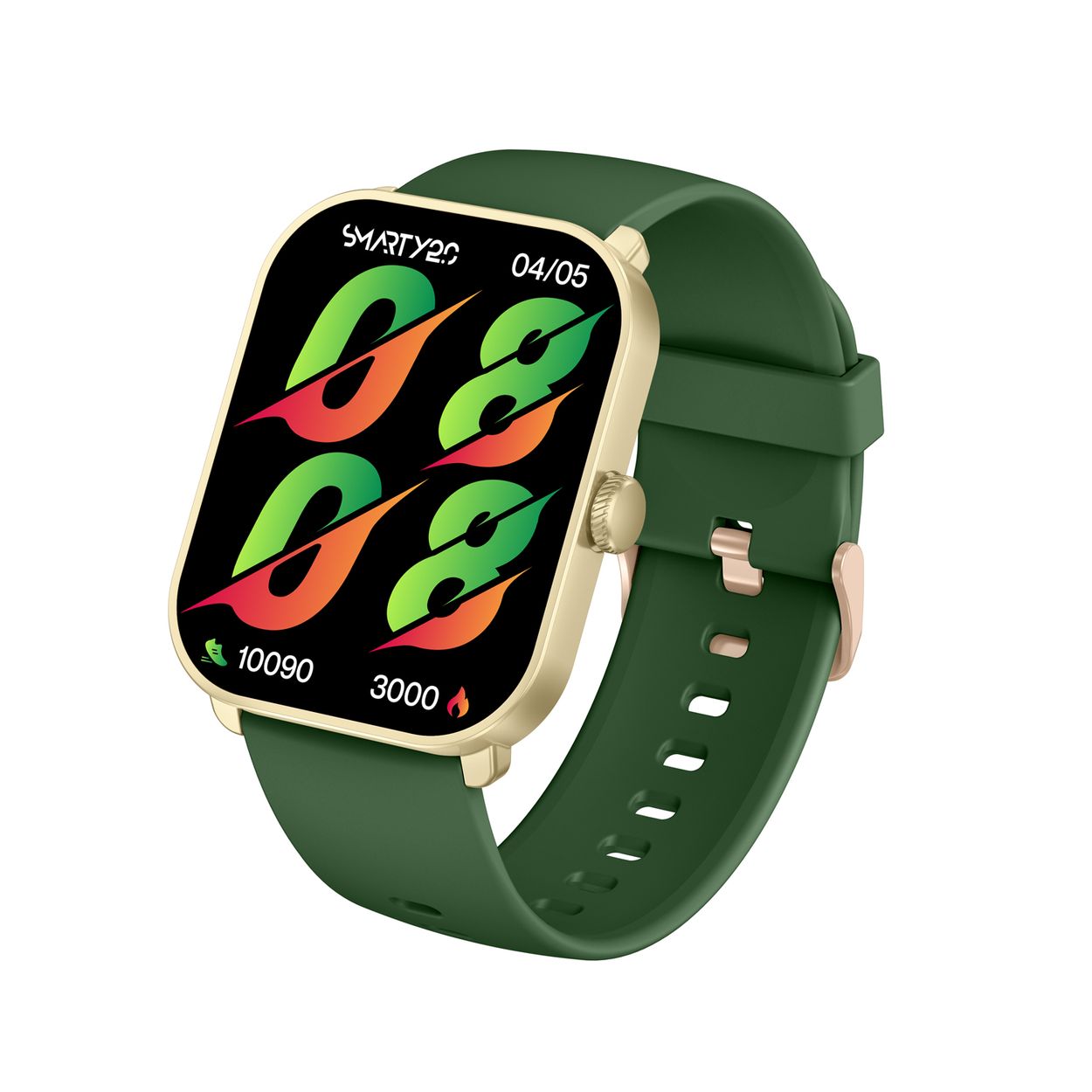 SMARTY2.0 SW070G Smartwatch Kunststof Siliconen 46,5x40,5mm
Dit Smarty Smartwatch horloge met nr: SW070G is een stap in de toekomst. Door zijn Amoled scherm is het beeld vele malen scherper en intenser. De goudkleurige kast is gemaakt van ABS kunststof met een gehard glas. Aan de kast zit een groene siliconen band met een gespsluiting. Het rechthoekige horloge heeft een afmeting van 46,5x40,5mm en is spatwaterdicht. Bij dit horloge krijg je een zwarte siliconen band extra. Deze smartwatch is sportief, stijlvol, maar zeker gebruiksvriendelijk. Om door apps, berichten en tekst te bladeren hoeft je alleen maar op het glas te tikken of de knop te gebruiken. Tevens heeft het een AI voice functie.

Merk:
SMARTY2.0
Smartwatches verbinden je met de wereld. 
SMARTY2.0 biedt een brede keuze aan vormen en functionaliteiten. Een ronde of rechthoekige smartwatch? Eentje voor de smalle pols? Een ladies watch of een kids watch?  SMARTY2.0 heeft het allemaal.
De keuze qua functionaliteiten is onuitputtelijk: bluetooth bellen, stappenteller, hartslag- en bloeddrukmeter,  meerdere verschillende sporttrackers, menstruatie en ovulatie herinneringen, ingebouwde GPS, vind mijn smartphone en heel veel meer. Maak je eigen keuze.
Iedere SMARTY werkt zowel met iOS als met Android en is moeiteloos via een QR-code te koppelen met iedere mobiele telefoon. Misschien wel dé makkelijkste smartwatch voor iedereen.
SMARTY2.0 staat voor hoge kwaliteit in een betaalbaar prijssegment: € 79 - € 199.

Highlights:
- Geschikt voor Android en iOS  
- De Smartwatch heeft Bluetooth call 
- Hoge batterij efficientie
- 24 uur hartritme meting
- Bevat smart music en mini games
- Door de verschillende meters en tellers is het mogelijk om onder andere de hartslag, stappen, snelheid, slaap, luchtdruk, stress, hoogte- en diepte te meten
- D.m.v. de ingebouwde GPS, is het mogelijk om offline te navigeren en achteraf je route terug te kijken (zonder dat de telefoon in de buurt is)
- Stof,- Waterdichtheid: IP68