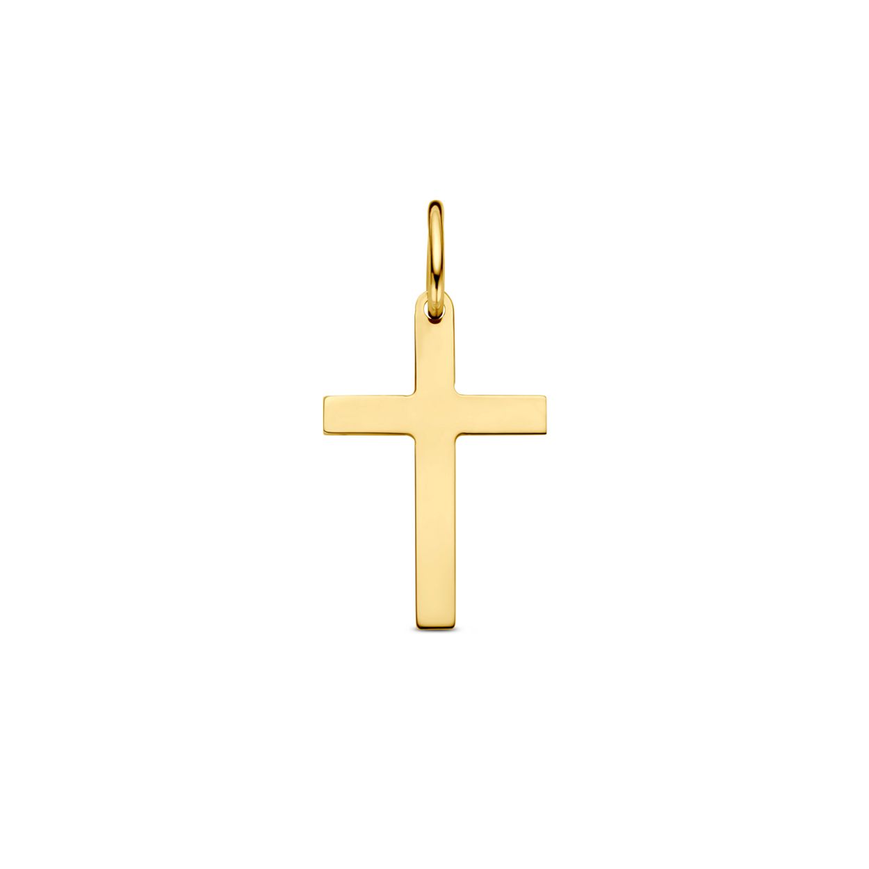gouden hanger, kruis 17x11mm