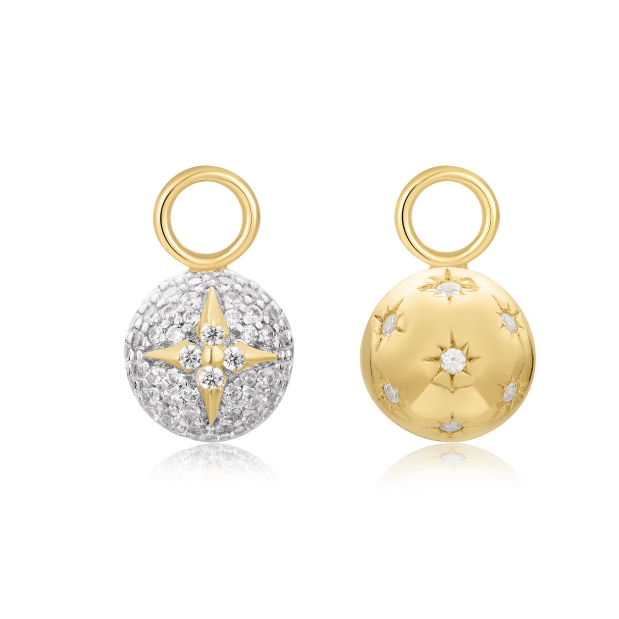 Ania Haie Pop Charms Gold pave star sphere earring charm