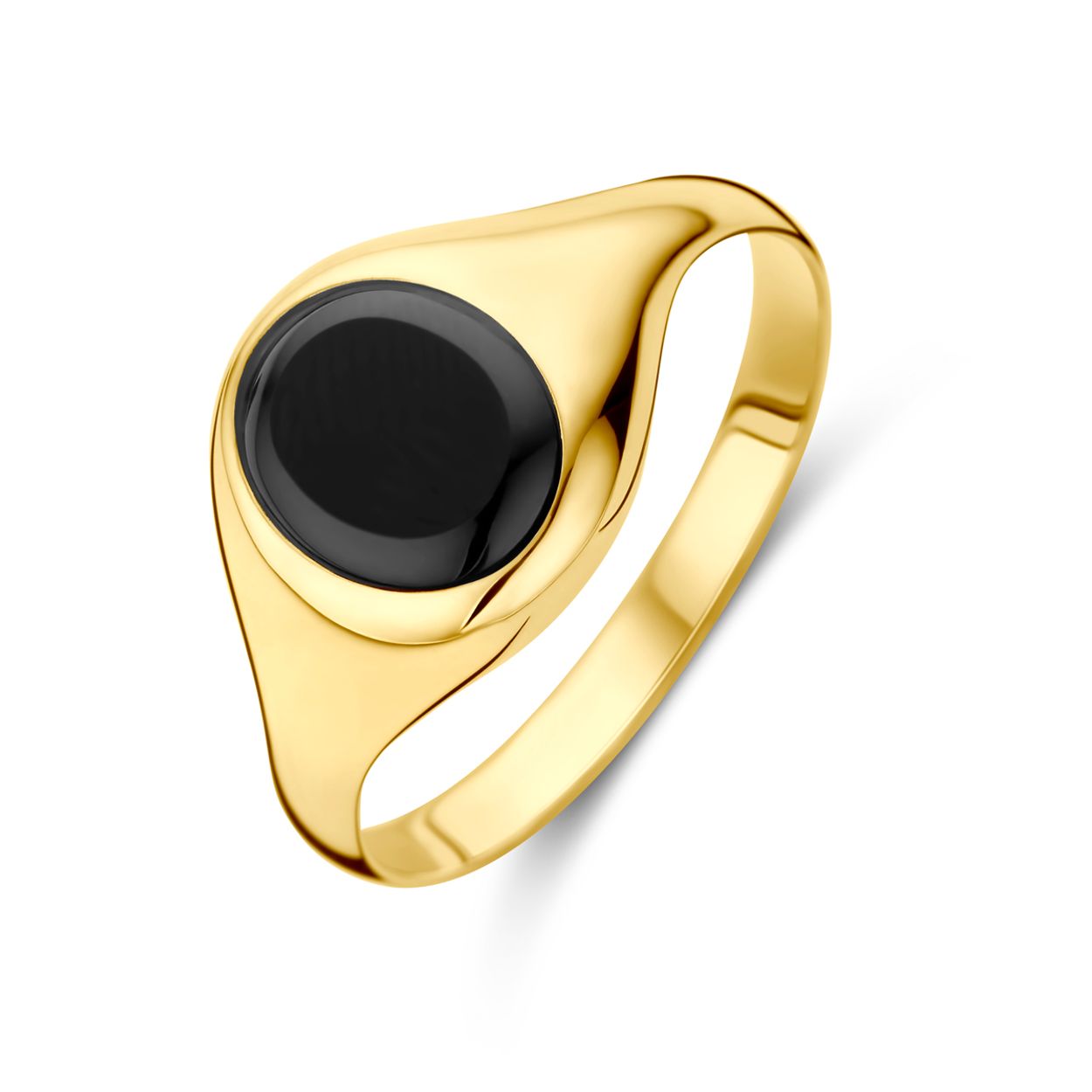 Geelgouden ring onyx KA4030862