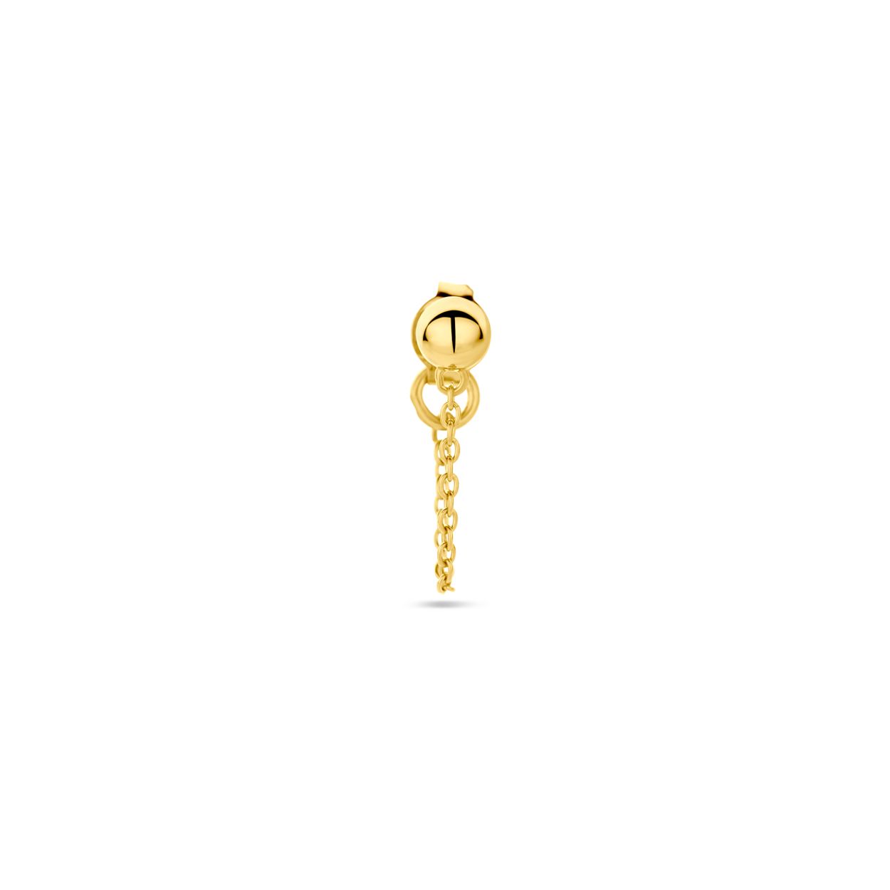 Geelgoud op 925 zilveren oorknop uitgevoerd met een bolletje. De oorknop heeft een diameter van 4mm. Deze oorsieraden worden per stuk verkocht ipv per paar. Geen garantie op de plating.