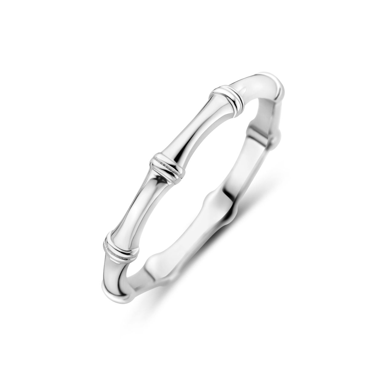 Gerhodineerd 925 zilveren ring met een breedte van 2.5mm.