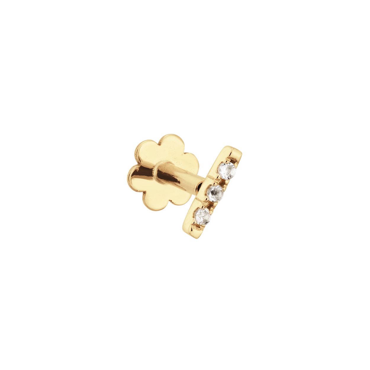 De 14 karaat gouden Bar White Topaz piercing met 2 schroefstaafjes en een bloemetje als achterkant, maken het in- en uitdoen heel makkelijk! Je kunt ze ook inhouden als je gaat slapen. Voeg als finishing touch een piercing toe aan je Jackie earparty!

Tropical Paradise
Dat Jackie van reizen houdt is geen geheim. Voor haar 14 karaat gouden sieradencollectie heeft zij zich deze keer laten inspireren door de tropen.
Haar Tropical Paradise collectie biedt een mix van elegantie en avontuur. Voel de zon schijnen waar je ook bent!

Weelderige jungles, azuurblauwe oceanen en de schittering van de zon op witte zandstranden: de ontwerpen met edelstenen zijn een weerspiegeling van Jackie’s mooiste herinneringen. Of het een dag op kantoor is of een avondje uit, deze sieraden voegen een vleugje exotische allure toe aan elke gelegenheid.

Het merk
Jackie is hét 14 karaat gouden on trend sieradenmerk. De collecties zijn geïnspireerd op de reizen die ik maak, van stedentrips tot exotische oorden. Elk gouden sieraad is helemaal van nu, handgemaakt door Europese goudsmeden en vervaardigd van overwegend gerecycled goud met echte edelstenen en zoetwaterparels. Elke collectie is dan ook met veel liefde en passie samengesteld. Mijn Jackie sieraden zijn de perfecte finishing touch voor iedere outfit!

Specificaties
- Oorsieraad wit topaas
- Materiaal: 14 Karaat - Geelgoud - 585
- Lengte 5mm