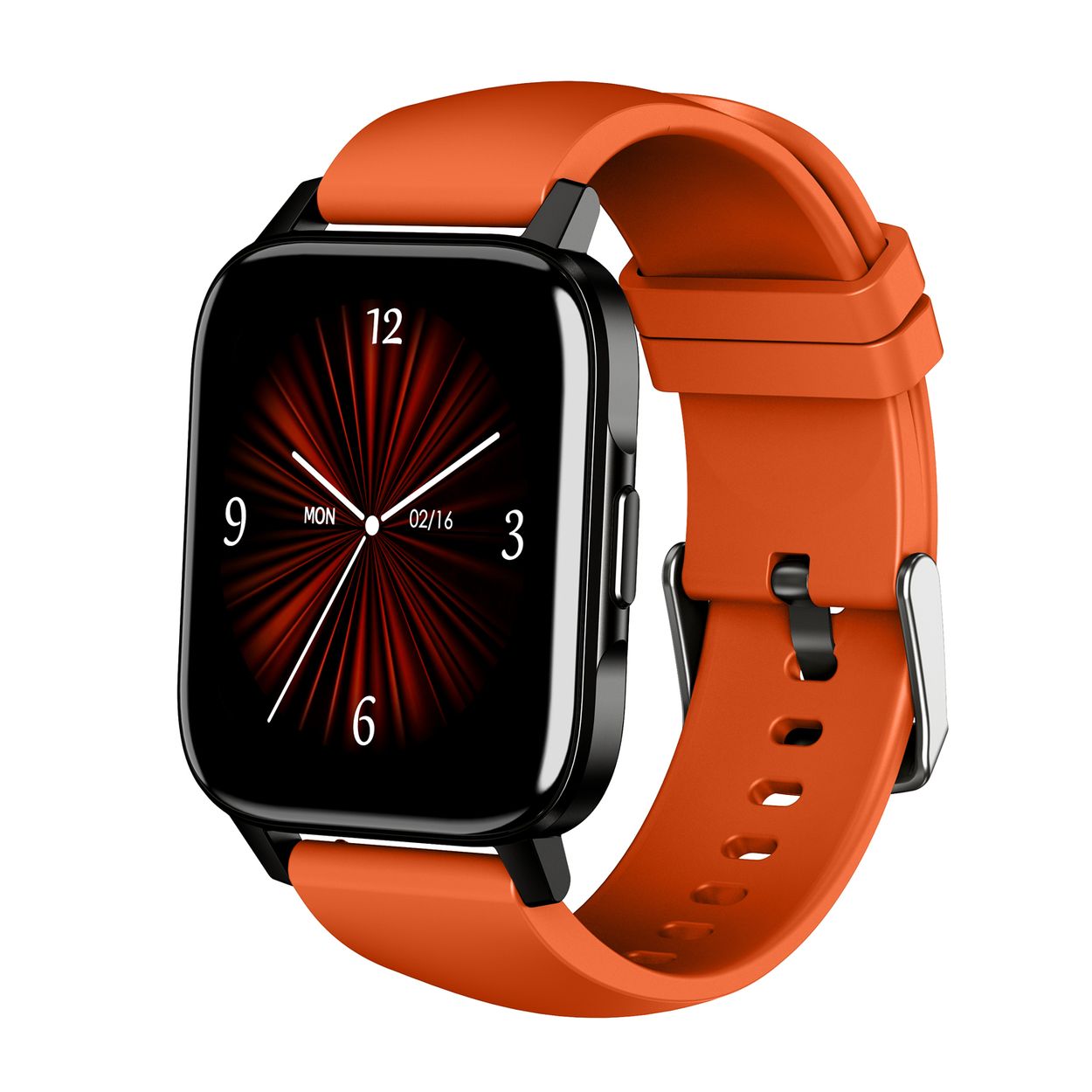 SMARTY2.0 SW078B Smartwatch Siliconen 44mm Dit Smarty Smartwatch horloge met nr: SW078B is een stap in de toekomst. De zwarte kast is gemaakt van metaal met een gehard glas. Aan de kast zit een oranje siliconen band met een gespsluiting. Het horloge heeft een afmeting van 44 x 38mm en is spatwaterdicht. Deze smartwatch is sportief, stijlvol, maar zeker gebruiksvriendelijk. Om door apps, berichten en tekst te bladeren hoeft je alleen maar op het glas te tikken of de knop te gebruiken. Merk: SMARTY2.0 Smartwatches verbinden je met de wereld. SMARTY2.0 biedt een brede keuze aan vormen en functionaliteiten. Een ronde of rechthoekige smartwatch? Eentje voor de smalle pols? Een ladies watch of een kids watch? SMARTY2.0 heeft het allemaal. De keuze qua functionaliteiten is onuitputtelijk: bluetooth bellen, stappenteller, hartslag- en bloeddrukmeter, meerdere verschillende sporttrackers, menstruatie en ovulatie herinneringen, ingebouwde GPS, vind mijn smartphone en heel veel meer. Maak je eigen keuze. Iedere SMARTY werkt zowel met iOS als met Android en is moeiteloos via een QR-code te koppelen met iedere mobiele telefoon. Misschien wel dé makkelijkste smartwatch voor iedereen. SMARTY2.0 staat voor hoge kwaliteit in een betaalbaar prijssegment: € 79 - € 199. Highlights: - Geschikt voor Android en iOS - De Smartwatch heeft Bluetooth call - Hoge batterij efficientie - 24 uur hartritme meting - Bevat smart music - Door de verschillende meters en tellers is het mogelijk om onder andere de hartslag, stappen, snelheid, slaap, luchtdruk, stress, hoogte- en diepte te meten - D.m.v. de ingebouwde GPS, is het mogelijk om offline te navigeren en achteraf je route terug te kijken (zonder dat de telefoon in de buurt is) - Stof,- Waterdichtheid: IP68
