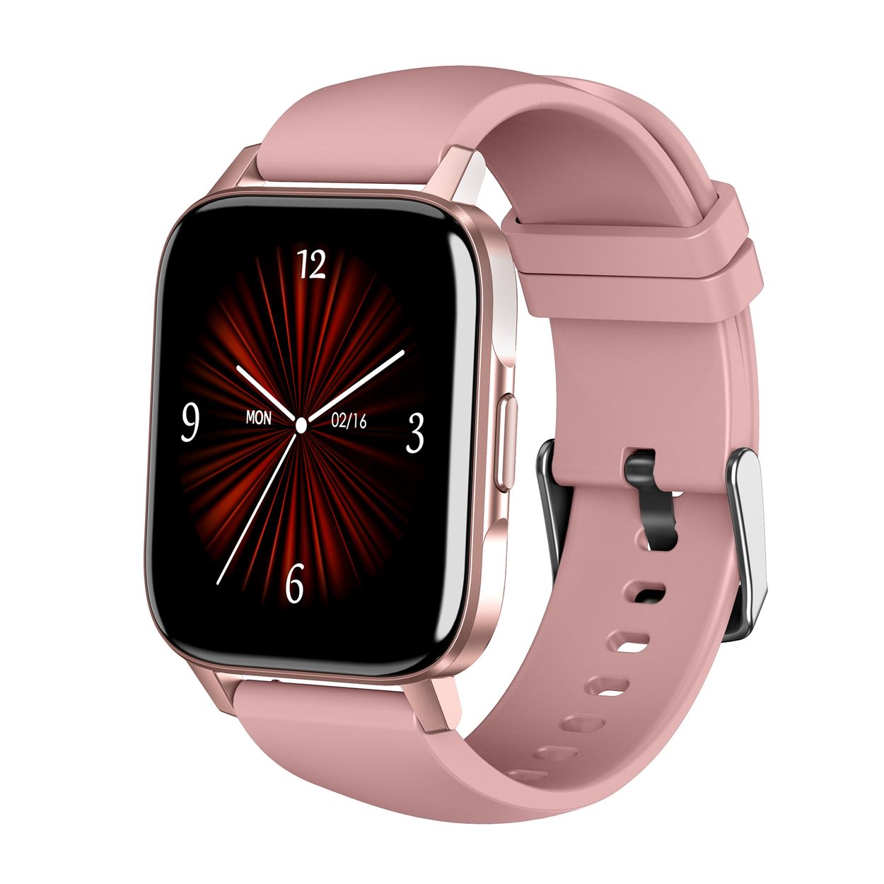 SMARTY2.0 SW078D Smartwatch Siliconen 44mm Dit Smarty Smartwatch horloge met nr: SW078D is een stap in de toekomst. De rosékleurige kast is gemaakt van metaal met een gehard glas. Aan de kast zit een roze siliconen band met een gespsluiting. Het horloge heeft een afmeting van 44 x 38mm en is spatwaterdicht. Deze smartwatch is sportief, stijlvol, maar zeker gebruiksvriendelijk. Om door apps, berichten en tekst te bladeren hoeft je alleen maar op het glas te tikken of de knop te gebruiken. Merk: SMARTY2.0 Smartwatches verbinden je met de wereld. SMARTY2.0 biedt een brede keuze aan vormen en functionaliteiten. Een ronde of rechthoekige smartwatch? Eentje voor de smalle pols? Een ladies watch of een kids watch? SMARTY2.0 heeft het allemaal. De keuze qua functionaliteiten is onuitputtelijk: bluetooth bellen, stappenteller, hartslag- en bloeddrukmeter, meerdere verschillende sporttrackers, menstruatie en ovulatie herinneringen, ingebouwde GPS, vind mijn smartphone en heel veel meer. Maak je eigen keuze. Iedere SMARTY werkt zowel met iOS als met Android en is moeiteloos via een QR-code te koppelen met iedere mobiele telefoon. Misschien wel dé makkelijkste smartwatch voor iedereen. SMARTY2.0 staat voor hoge kwaliteit in een betaalbaar prijssegment: € 79 - € 199. Highlights: - Geschikt voor Android en iOS - De Smartwatch heeft Bluetooth call - Hoge batterij efficientie - 24 uur hartritme meting - Bevat smart music - Door de verschillende meters en tellers is het mogelijk om onder andere de hartslag, stappen, snelheid, slaap, luchtdruk, stress, hoogte- en diepte te meten - D.m.v. de ingebouwde GPS, is het mogelijk om offline te navigeren en achteraf je route terug te kijken (zonder dat de telefoon in de buurt is) - Stof,- Waterdichtheid: IP68