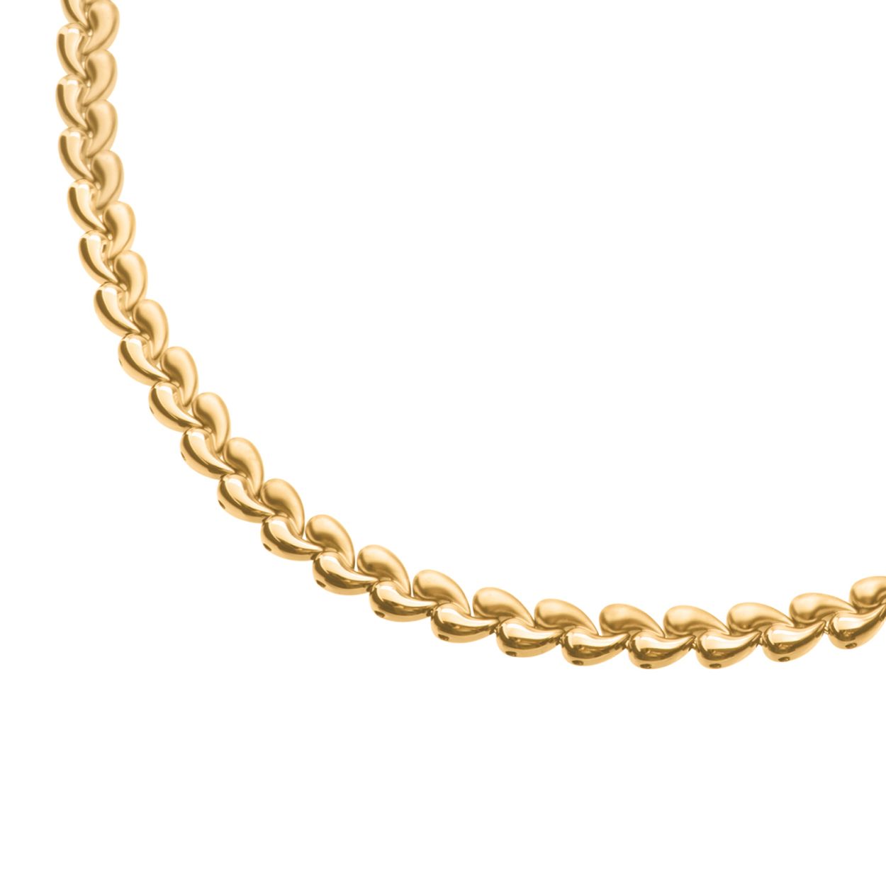 Boccia Titanium 08072-03 Ketting
Deze unieke titanium ketting van Boccia Titanium is een mooie toevoeging aan je sieradencollectie! Wat deze goudkleurige ketting uniek maakt, is dat er mat en glanzende golvend vormige schakels aan elkaar verbonden zijn. Combineer de ketting met het bijpassende armband en oorbellen voor een complete look. De lengte is 45cm.

HET MERK
Boccia Titanium is het titanium merk van Nederland, dat zijn oorsprong in Duitsland vindt en is opgericht in het jaar 1992. Ontwikkeld door internationale ontwerpers. Alle titanium componenten van de BOCCIA TITANIUM collectie zijn gemaakt van 99,7% puur titanium; het bijzondere materiaal. Het is licht in gewicht, neemt de temperatuur van de huid aan en is zeer huidvriendelijk. Bovendien is het corrosie- en temperatuurbestendig.

SPECIFICATIES
- Ketting
- Puur titanium
- Mat en glanzend goudkleurig
- 45cm