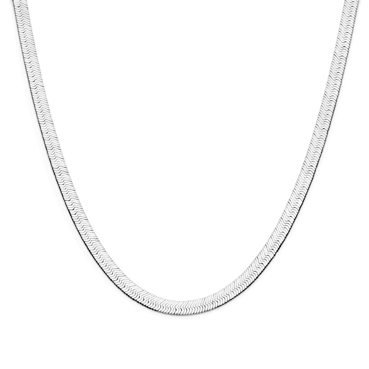 Gerhodineerd 925 zilveren collier uitgevoerd met omega schakel. Het collier heeft een draaglengte van 43cm en een breedte van 7 mm