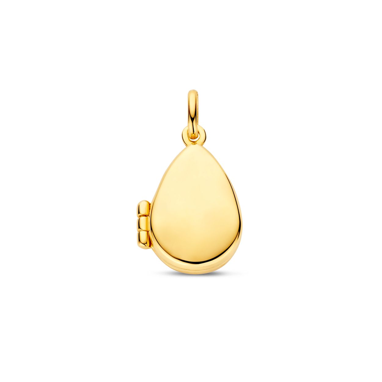 14k Geelgouden medaillon uitgevoerd in de vorm van een druppel. Het medaillon heeft een totale hoogte van 20mm (incl. hangoog)
14,5 x 11,5 mm