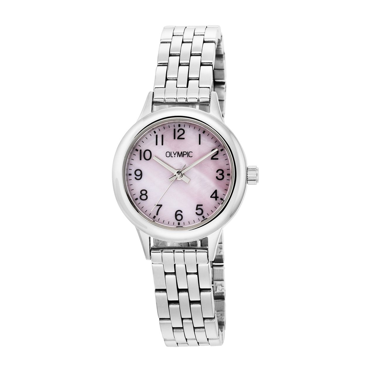 Olympic OL80DSS001 Yara Horloge Staal 28mm 
Dit unieke Olympic horloge met artikelnummer: OL80DSS001 is een dameshorloge met een chique uitstraling. Het horloge heeft een ronde stalen kast met een parelmoer wijzerplaat met cijfers. Aan de kast zit een stalen fijne schakelband met vouwsluiting. Het horloge heeft een mineraalglas, een doorsnee van 28mm en is 5ATM.

Het merk:
Een mooi horloge hoeft niet duur te zijn! Het Nederlandse horlogemerk Olympic levert stoere chronografen, slimline series, digitale uurwerken en elegante dameshorloges. De prijs-kwaliteitverhouding staat bij Olympic hoog in het vaandel met prijzen die uiteenlopen van € 34,95 tot en met € 159,00.

100% Nederlands ontwerp, waterdicht en standaard 3 jaar fabrieksgarantie.

Specificaties:
- Ronde kast Ø 28mm
- Stalen horlogekast
- Parelmoer wijzerplaat
- Stalen schakelband
- 5ATM 
- Standaard 3 jaar fabrieksgarantie
- Mineraalglas