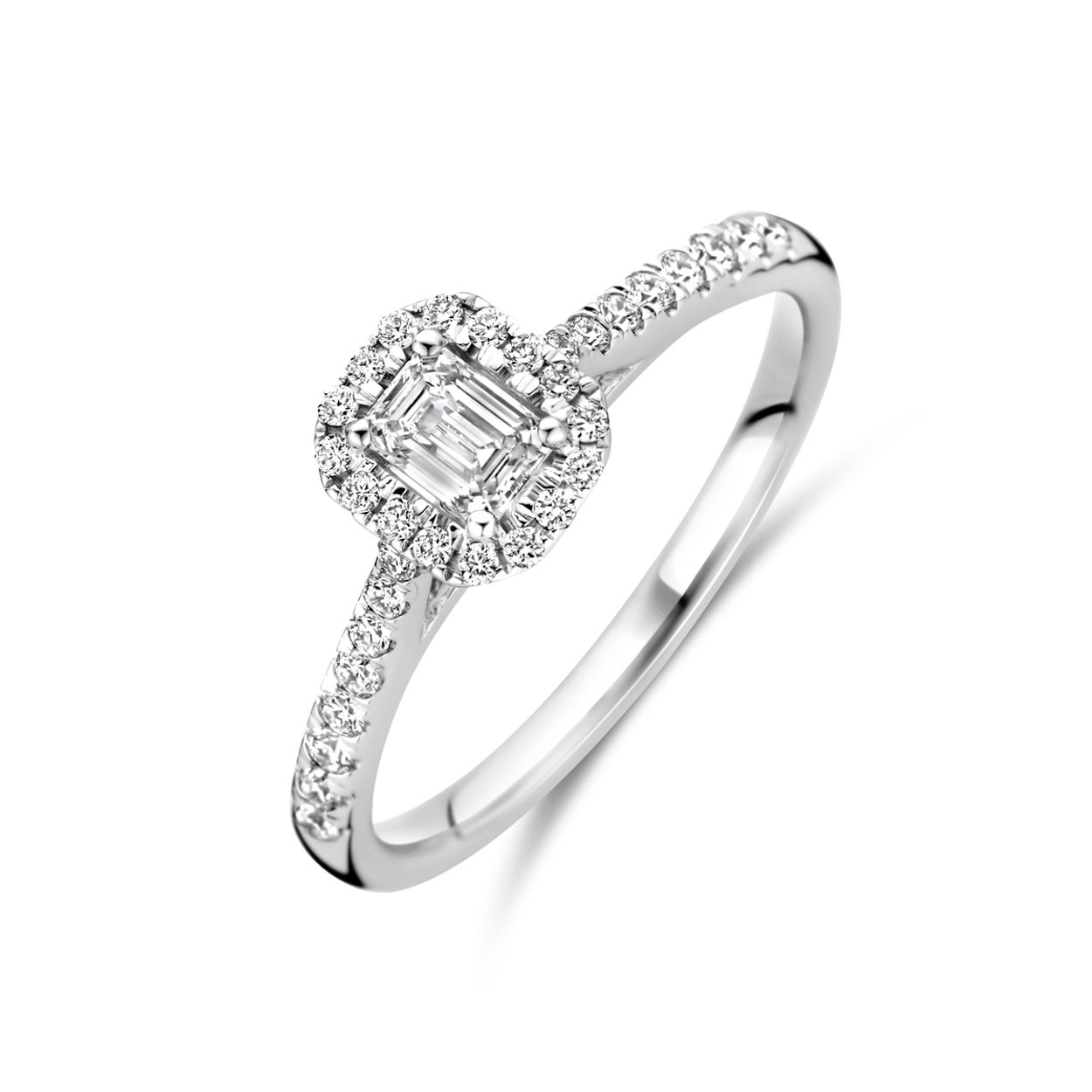 Ring lab grown diamant 0.485ct h si