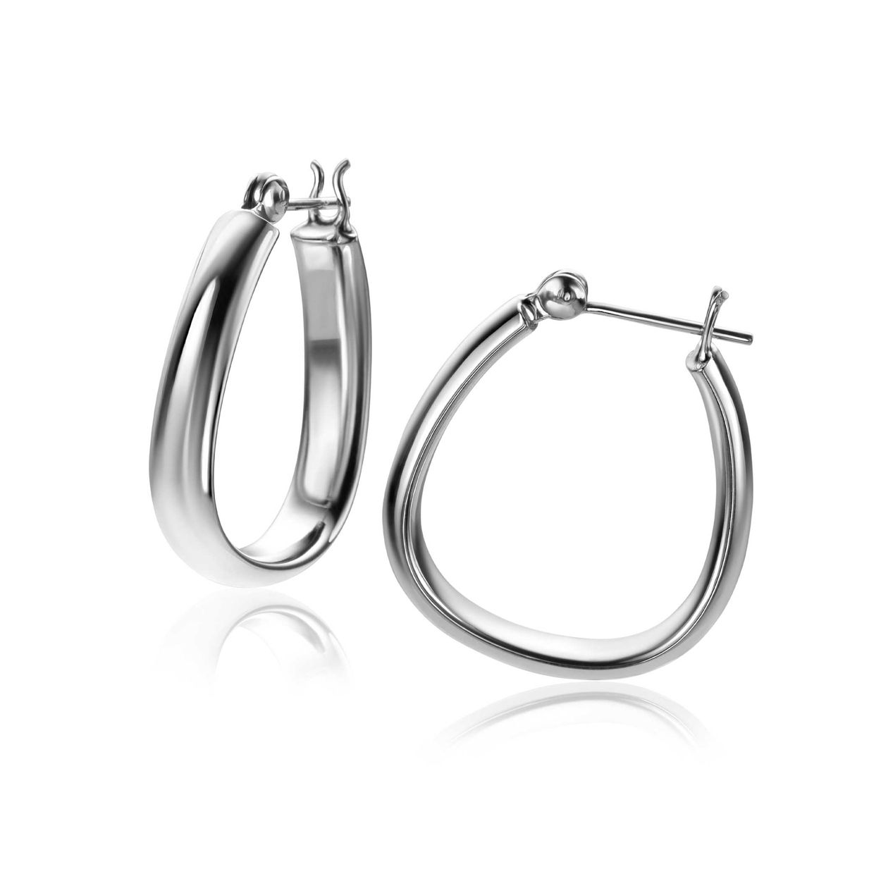 ZINZI zilveren oorringen in trendy tas vorm (22mm) met gladde buis van 4mm breed. Met handige italiaanse bovensluiting. Vervaardigd van eerste gehalte zilver (925) en voorzien van een extra rodiumlaag voor een langdurige glans