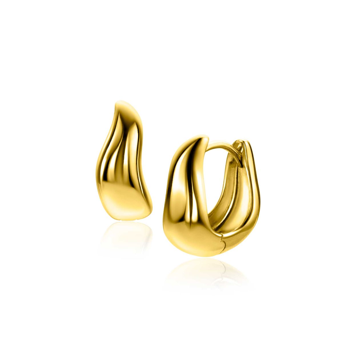 ZINZI zilveren oorringen (15mm) organisch gevormd met 6,5mm brede buis. Met luxe en gemakkelijke klapsluiting. Vervaardigd van eerste gehalte zilver (925) en voorzien van een extra rodiumlaag voor een langdurige glans.