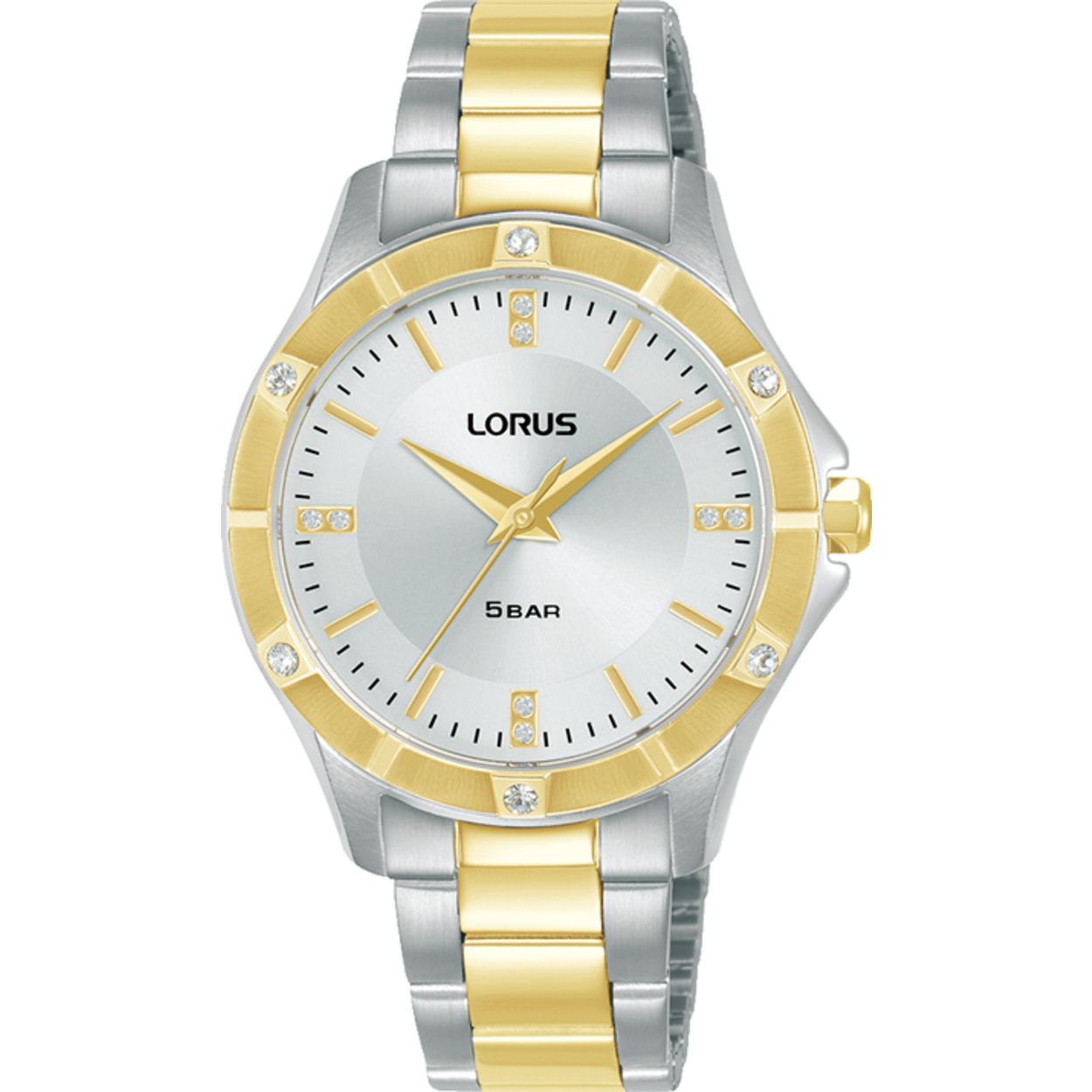 Dit is een dameshorloge van het merk Lorus. Het is een analoog horloge gemaakt van staal. De diameter van de kast is 34 mm en de kast is 7.85 mm dik.
De verdere specificaties van het horloge zijn als volgt:
Kastvorm: rond
Kastkleur: tweekleurig
Kastmateriaal: staal
Bandbreedte: 15 mm
Bandlengte: 239 mm
Sluiting: vouwsluiting met drukker
Wijzerplaatkleur: wit
Glassoort: hardlex mineraal glas
Waterdichtheid: 5 ATM
Techniek: quartz