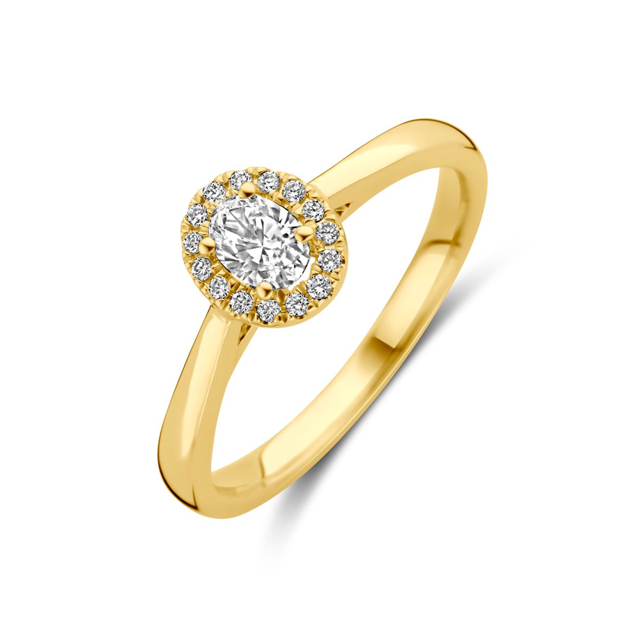 Ring lab grown diamant 0.32ct h si