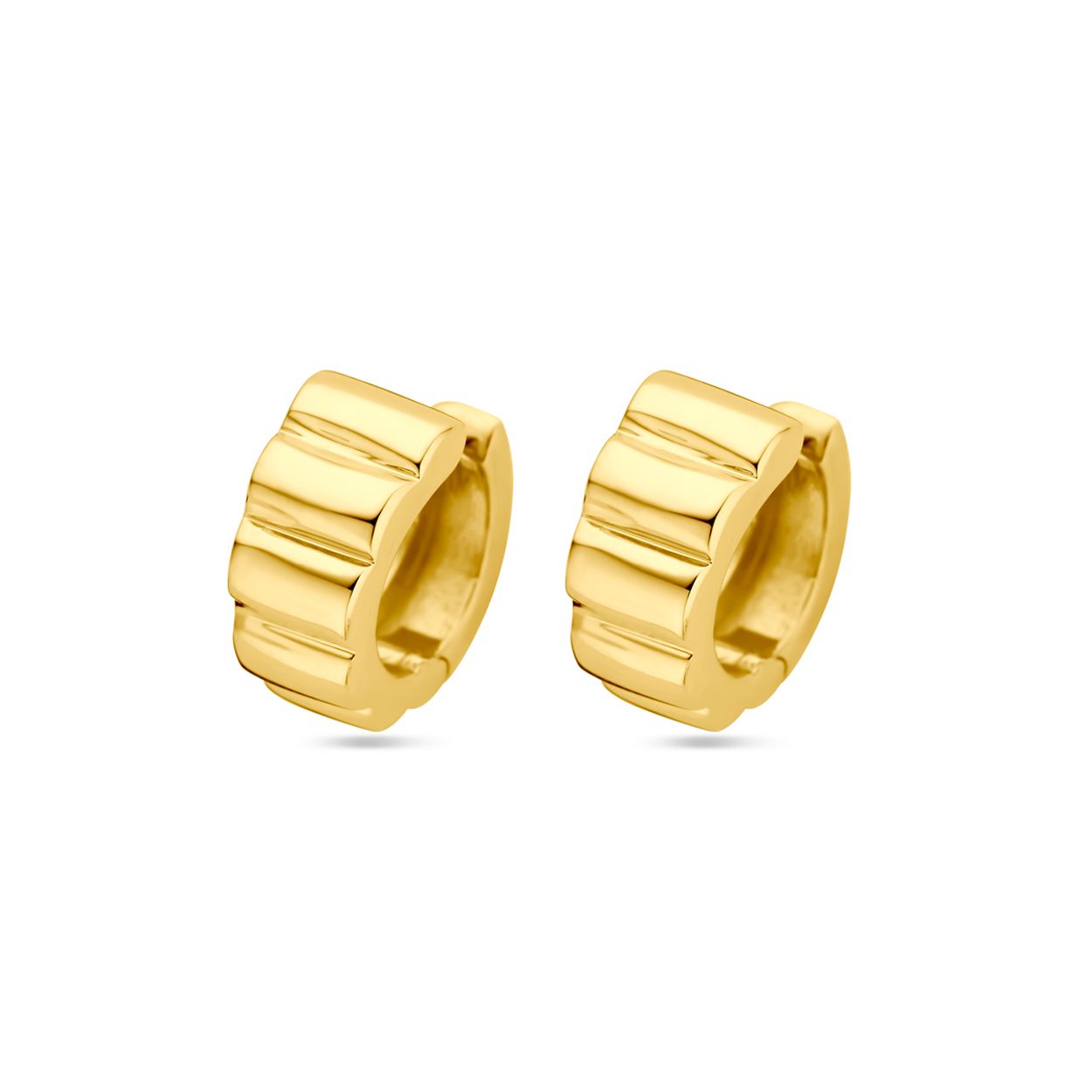 14k Geelgouden klapoorringen met een afmeting van 14x7.5mm.