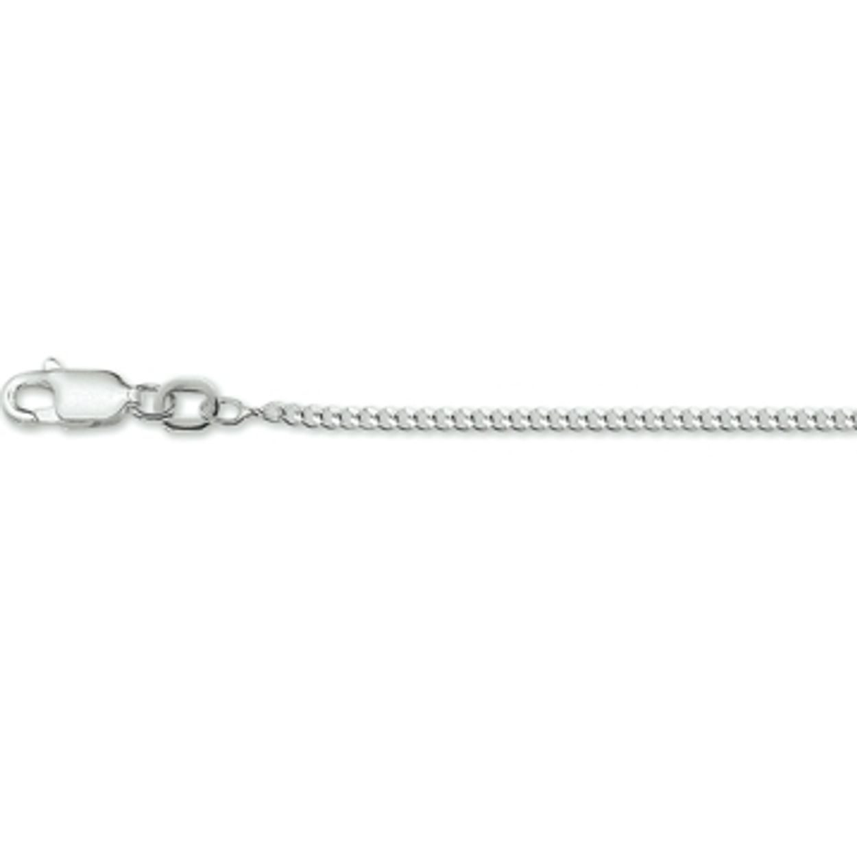 Zilveren collier met gourmette schakel. De schakelbreedte is 1.8mm.
